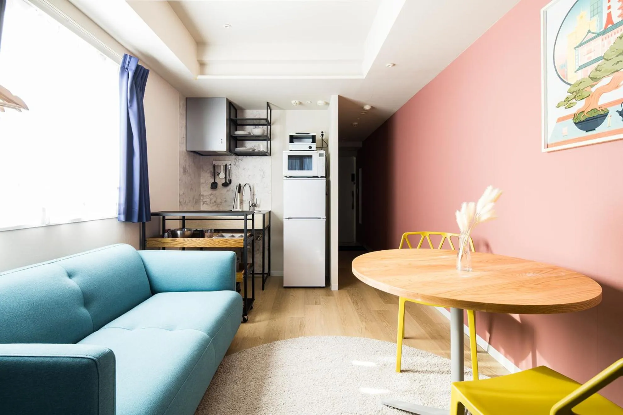 Living room in Section L Residence Ginza