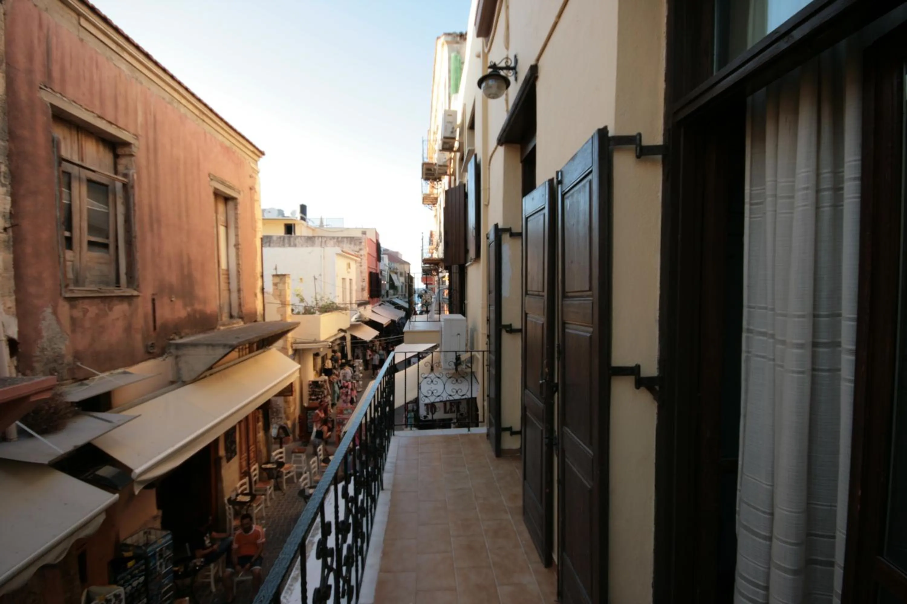 Street view in Chania Rooms