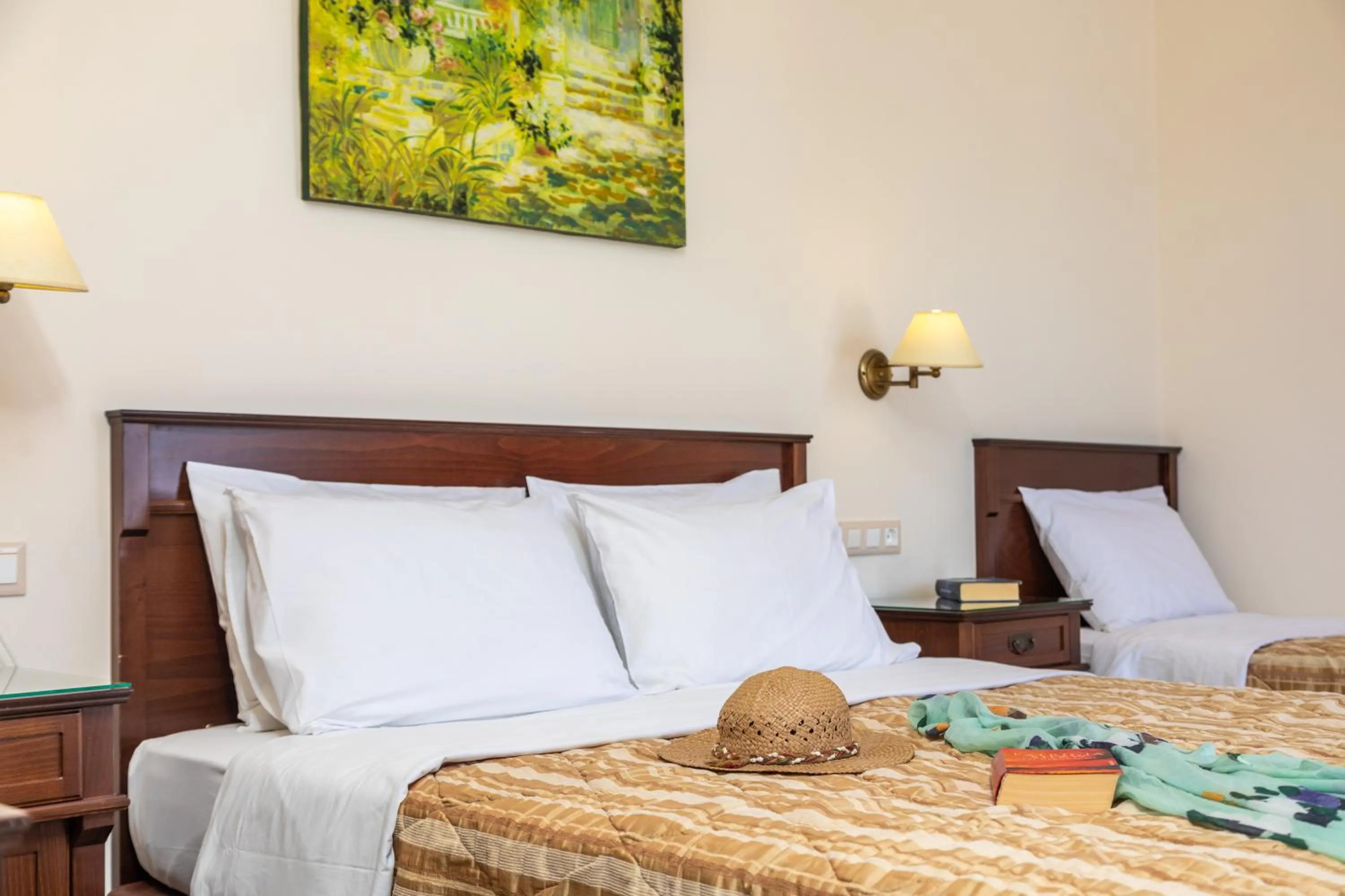 Bed in Katerina Hotel