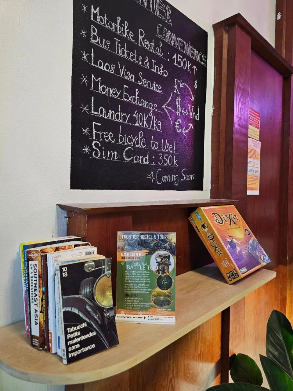 Seating area in Frontier Hostel & Tours