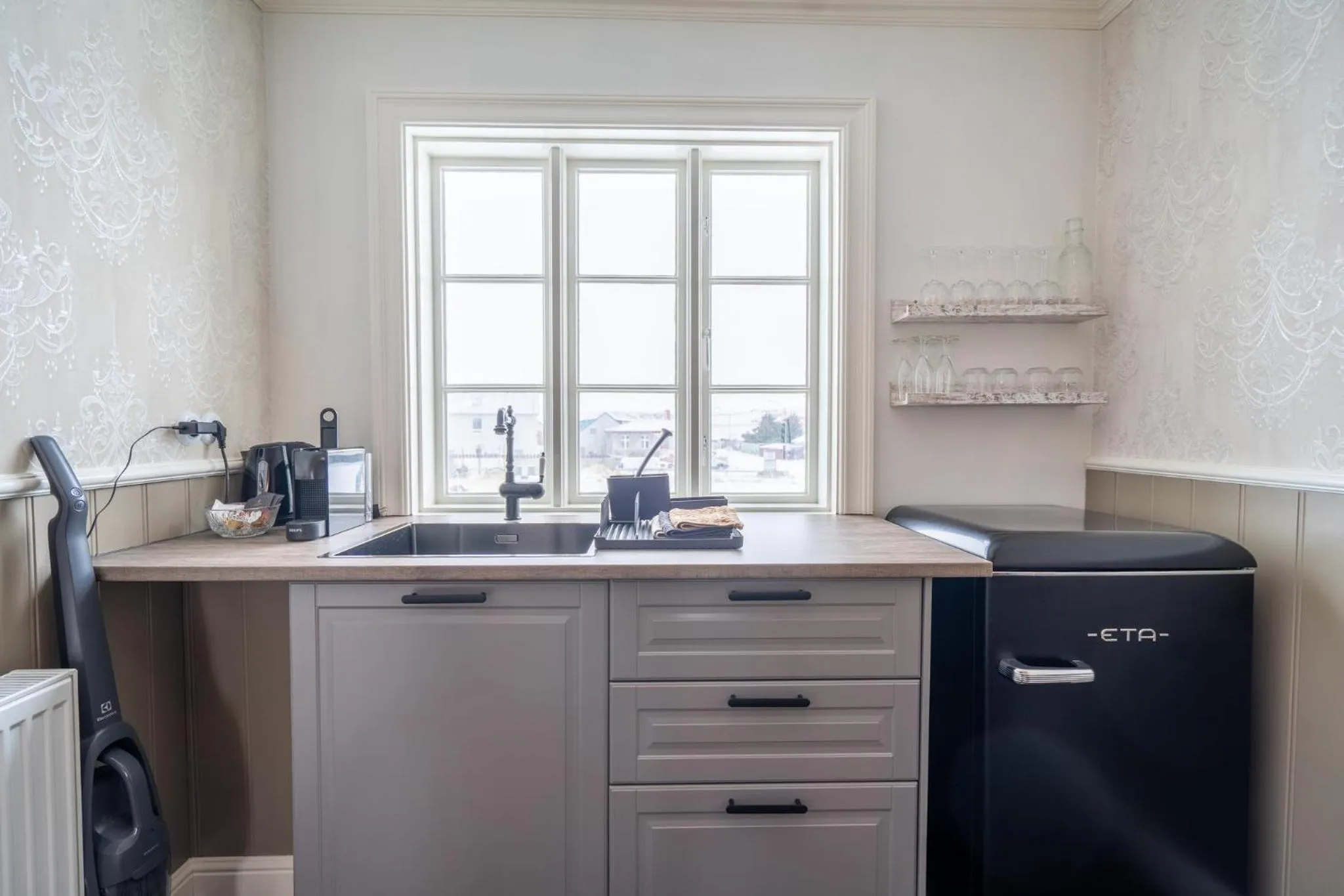 Kitchen or kitchenette in Hótel Blönduós