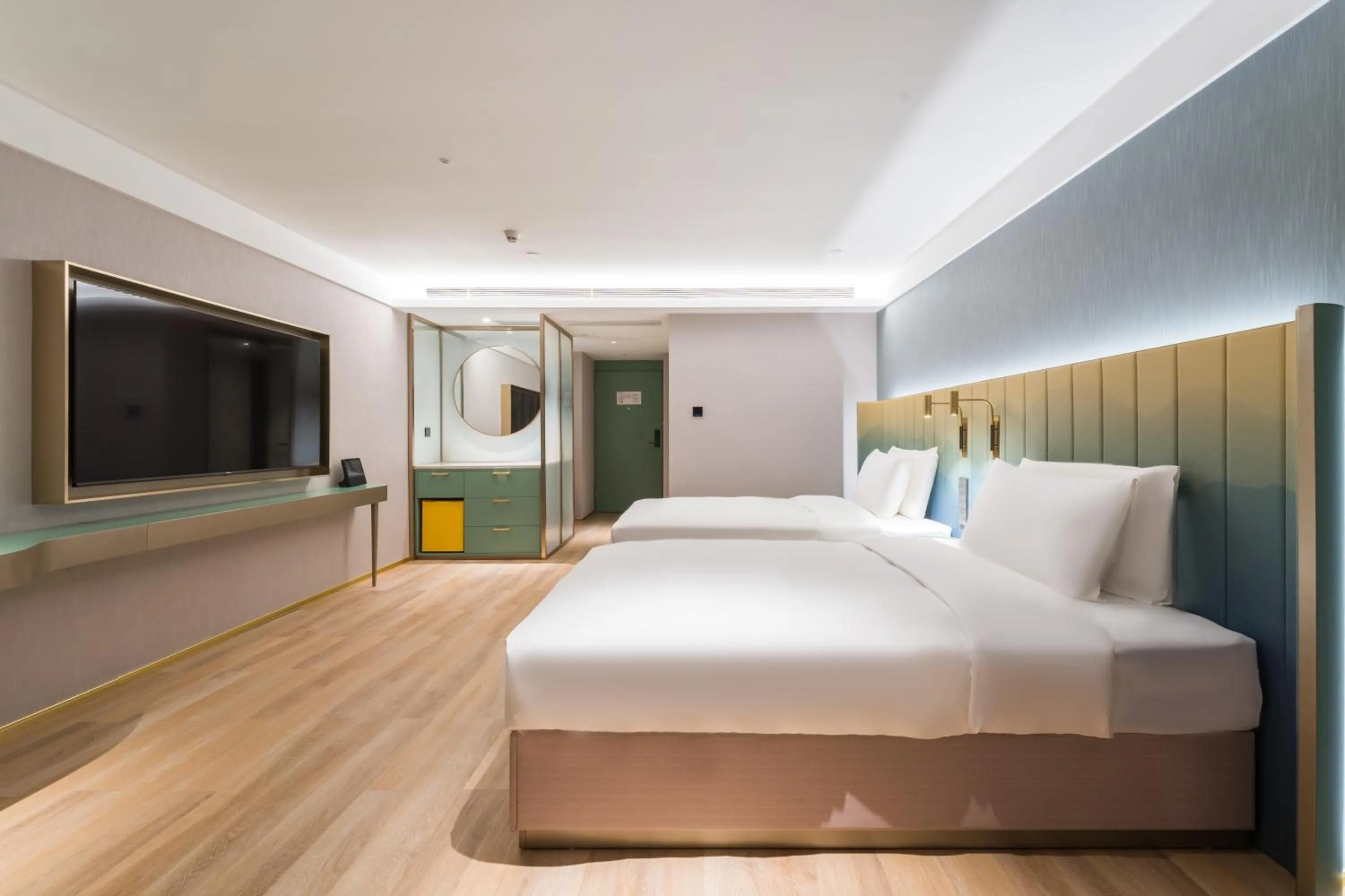 Bed in Manxin Hotel Guangzhou Baiyun Airport Branch