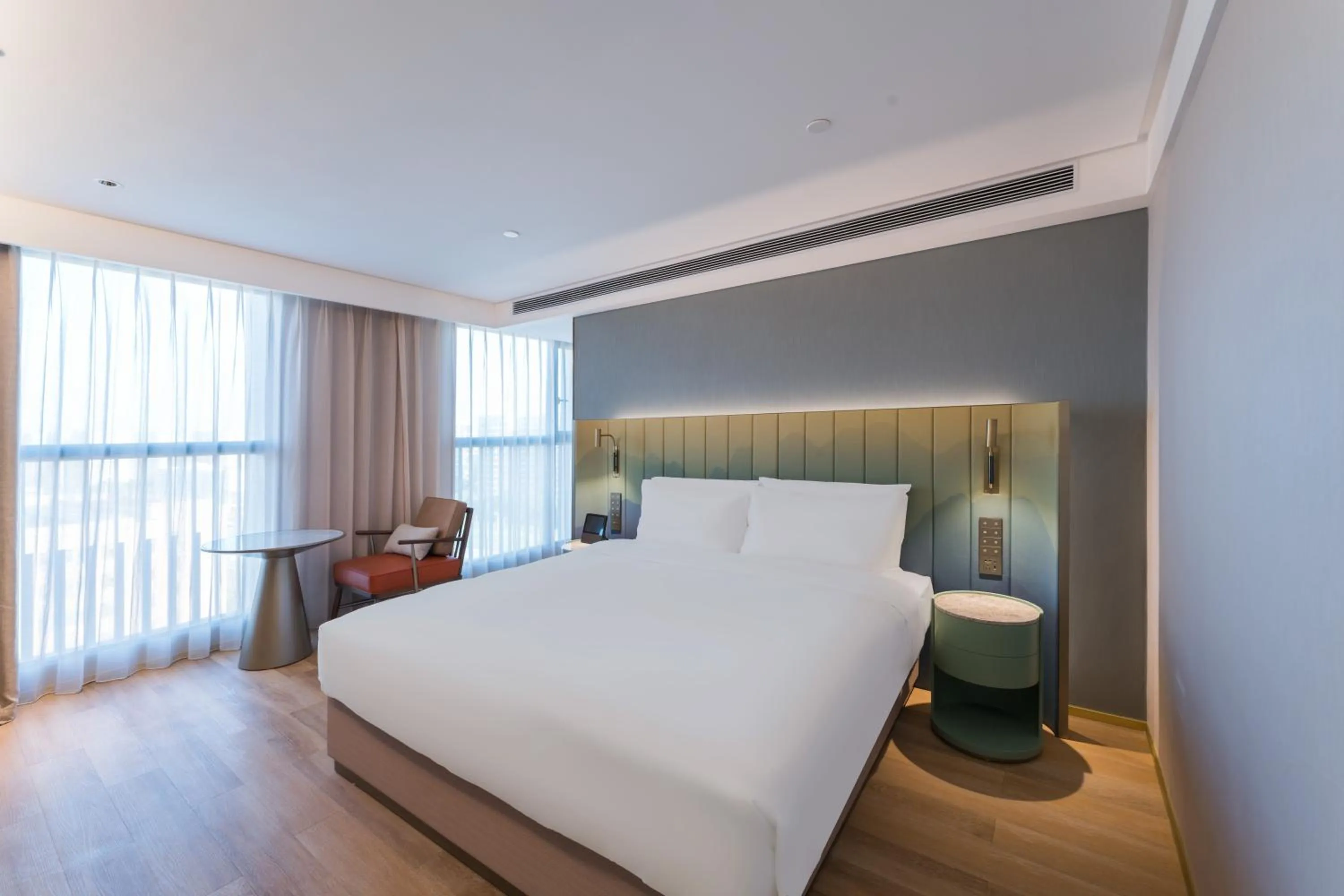 Bed in Manxin Hotel Guangzhou Baiyun Airport Branch