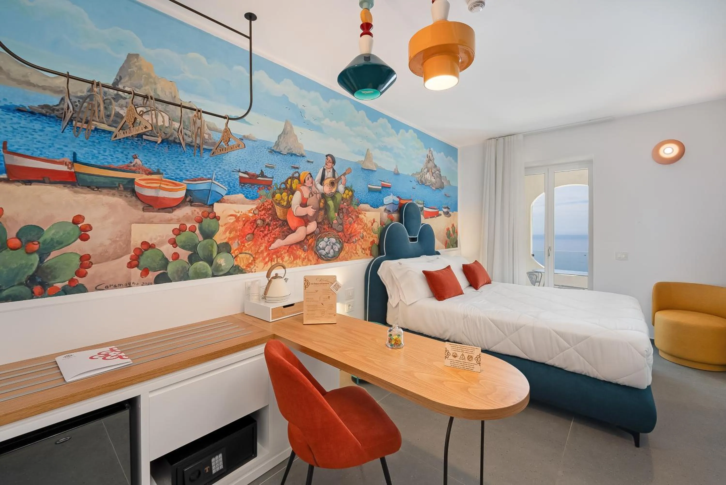 Bed in Albergo Dipinto BaccoFurore