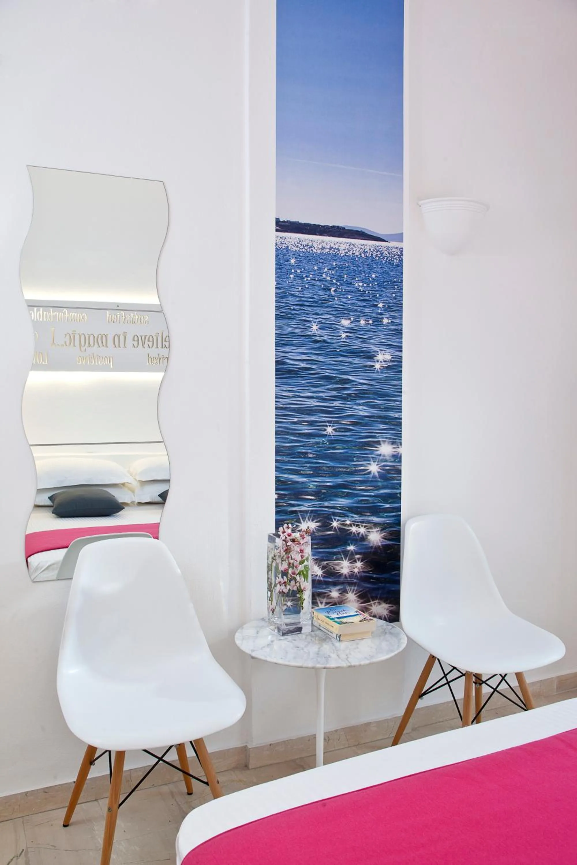 Seating area in Acqua Vatos Santorini Hotel