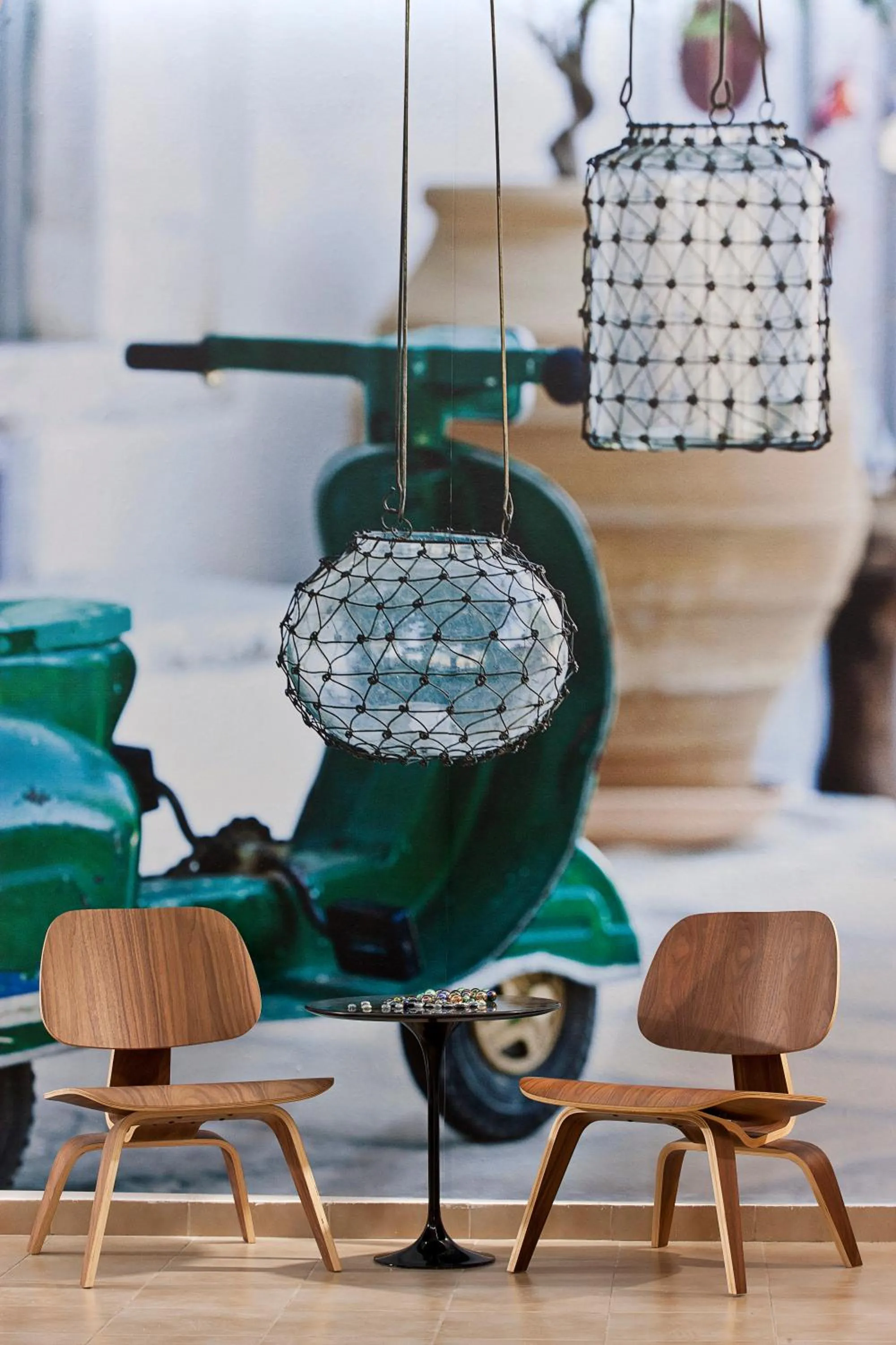 Decorative detail in Acqua Vatos Santorini Hotel