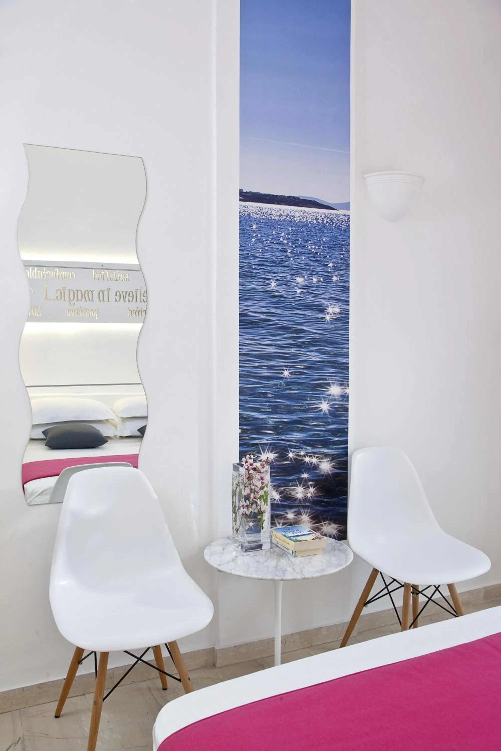 Seating area in Acqua Vatos Santorini Hotel