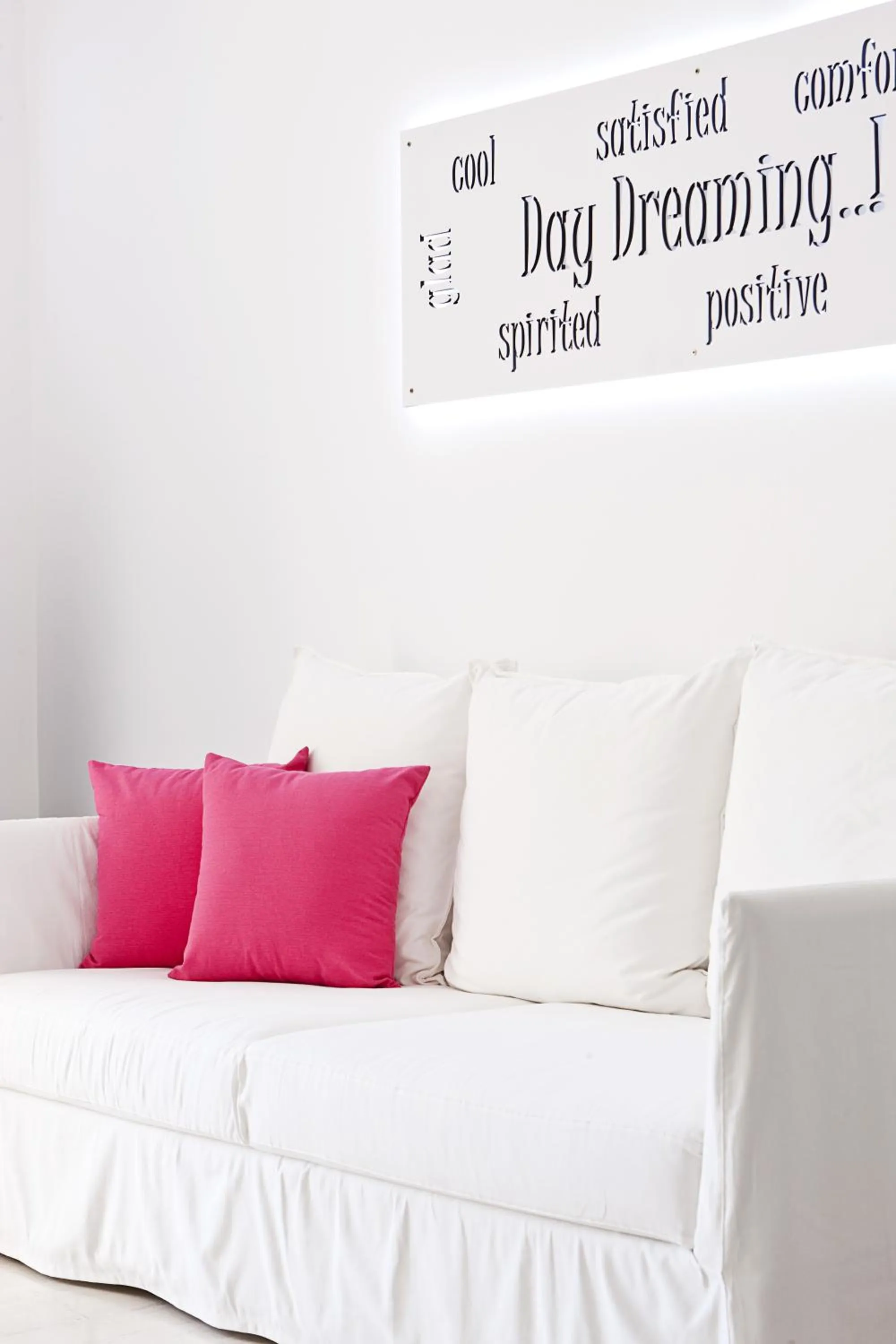 Seating area in Acqua Vatos Santorini Hotel