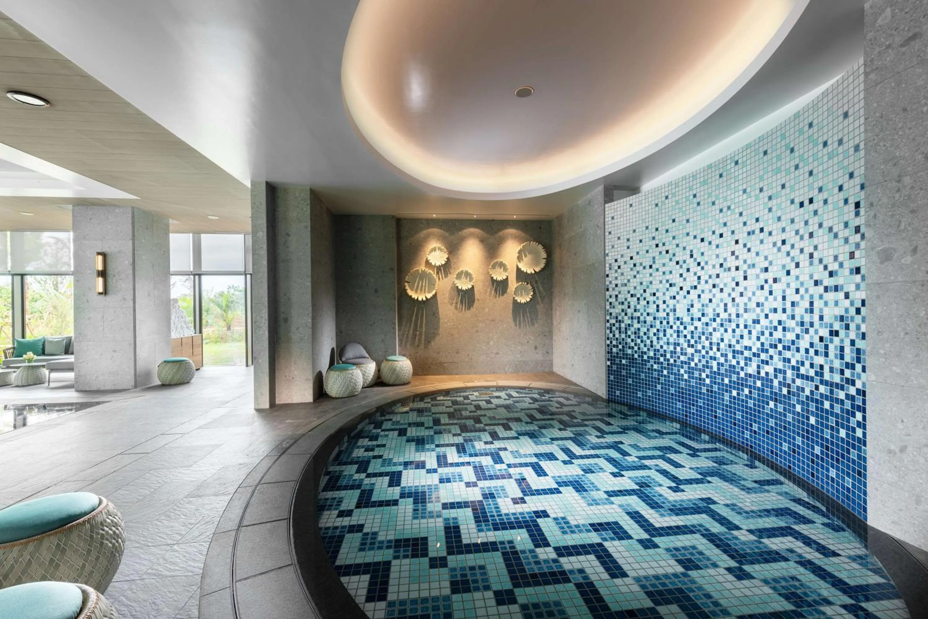 Pool view, Bed in Hilton Okinawa Miyako Island Resort