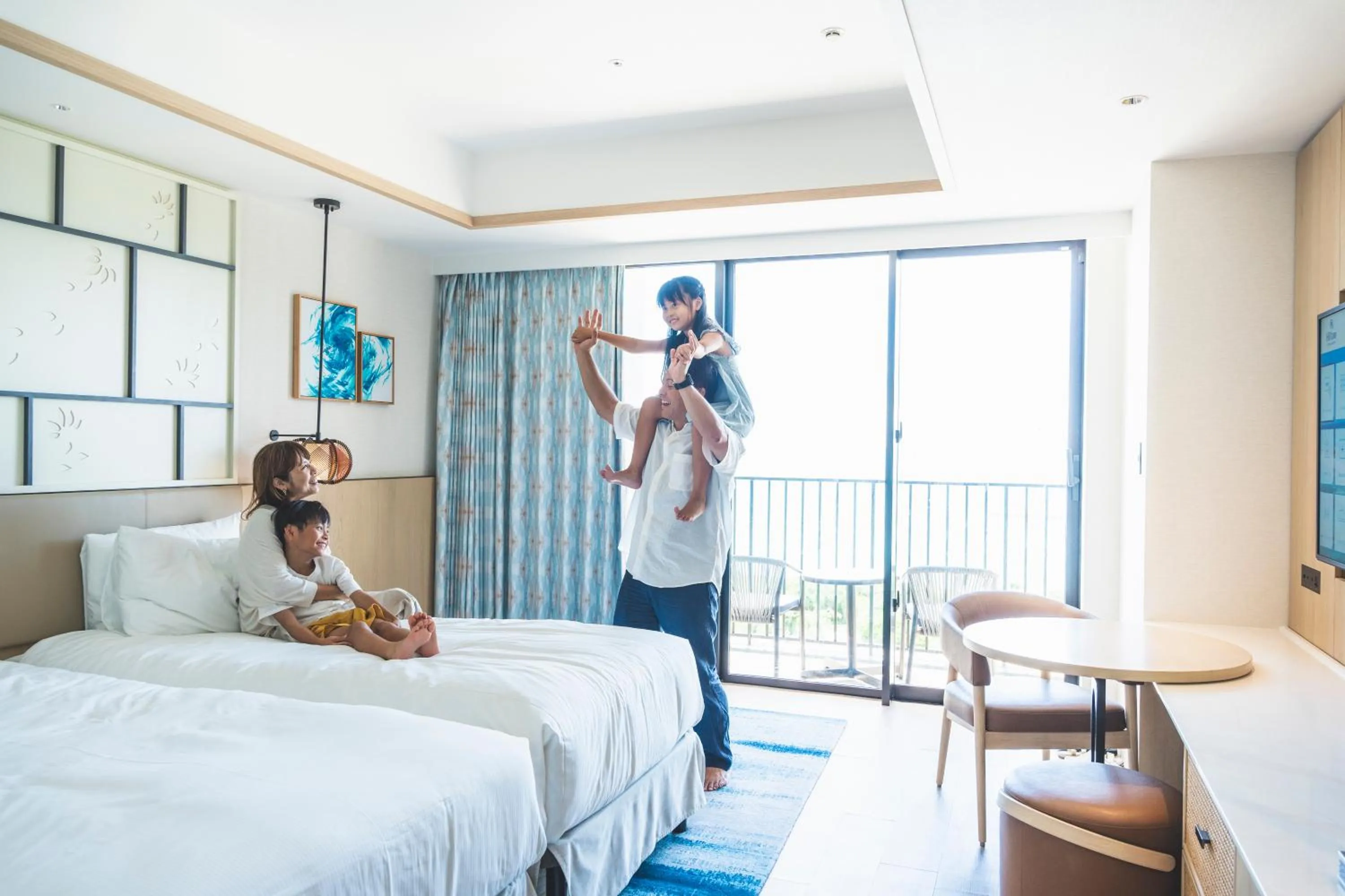 People, Bed in Hilton Okinawa Miyako Island Resort