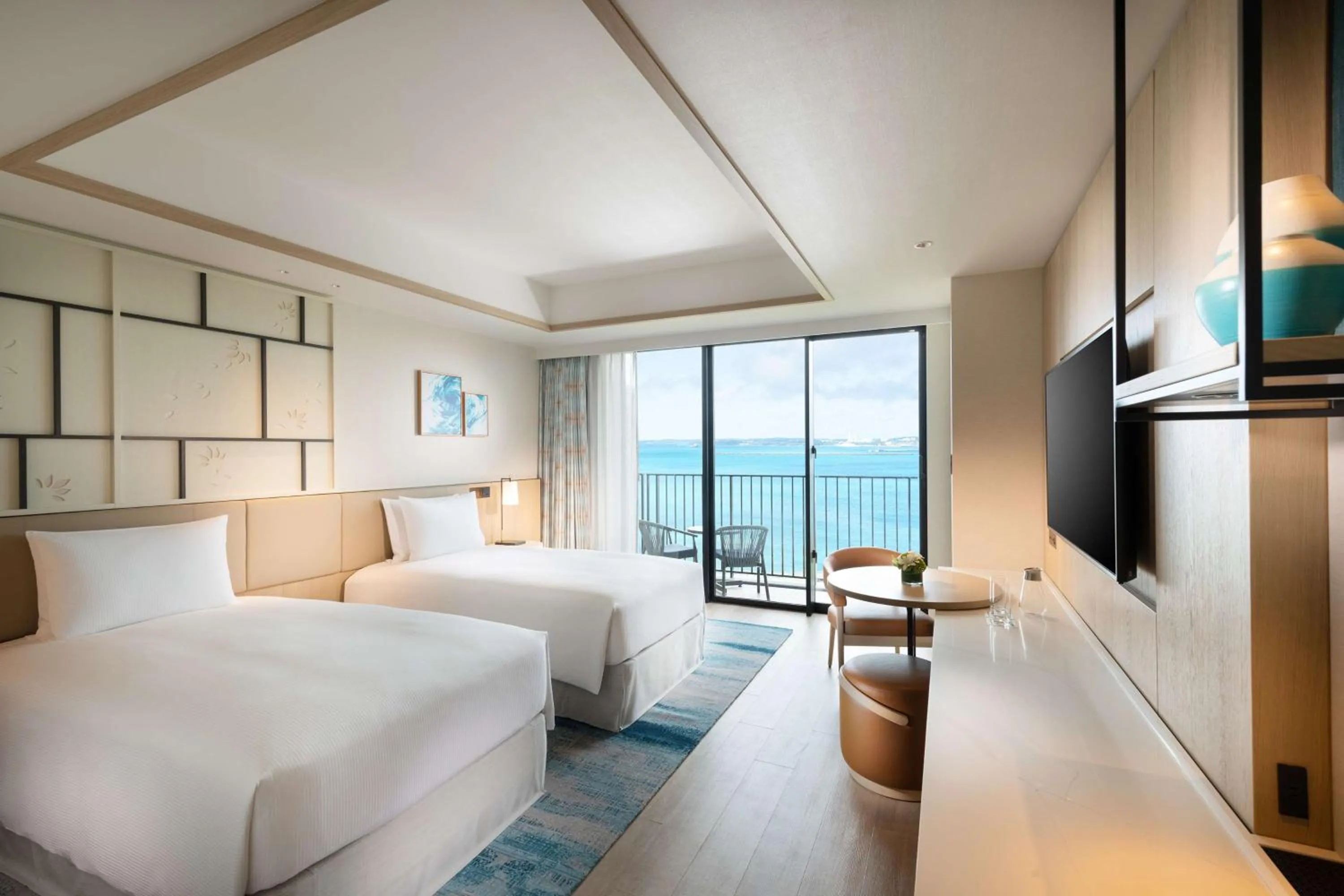Bed in Hilton Okinawa Miyako Island Resort