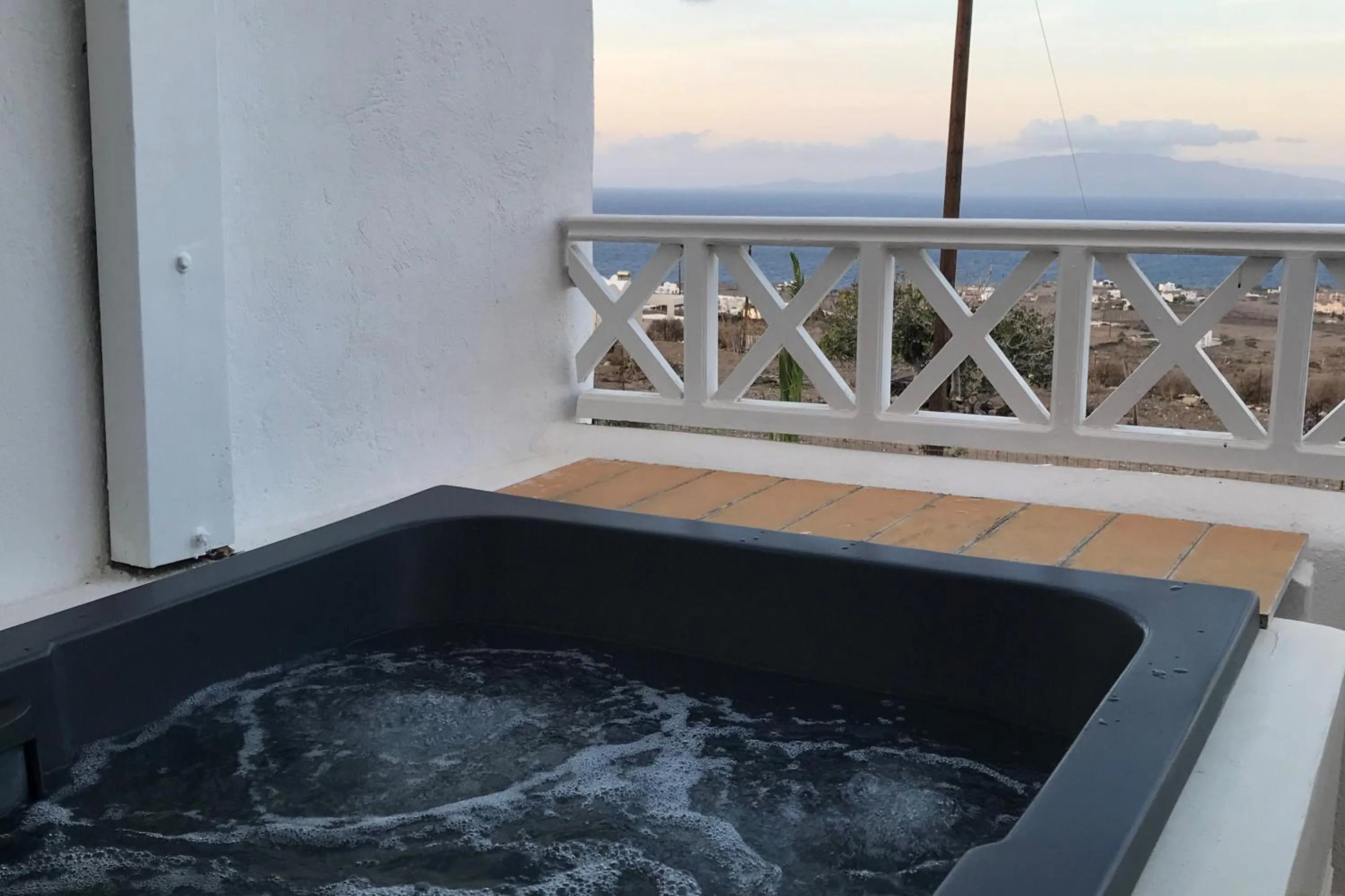 Hot Tub in Muses Cycladic Suites