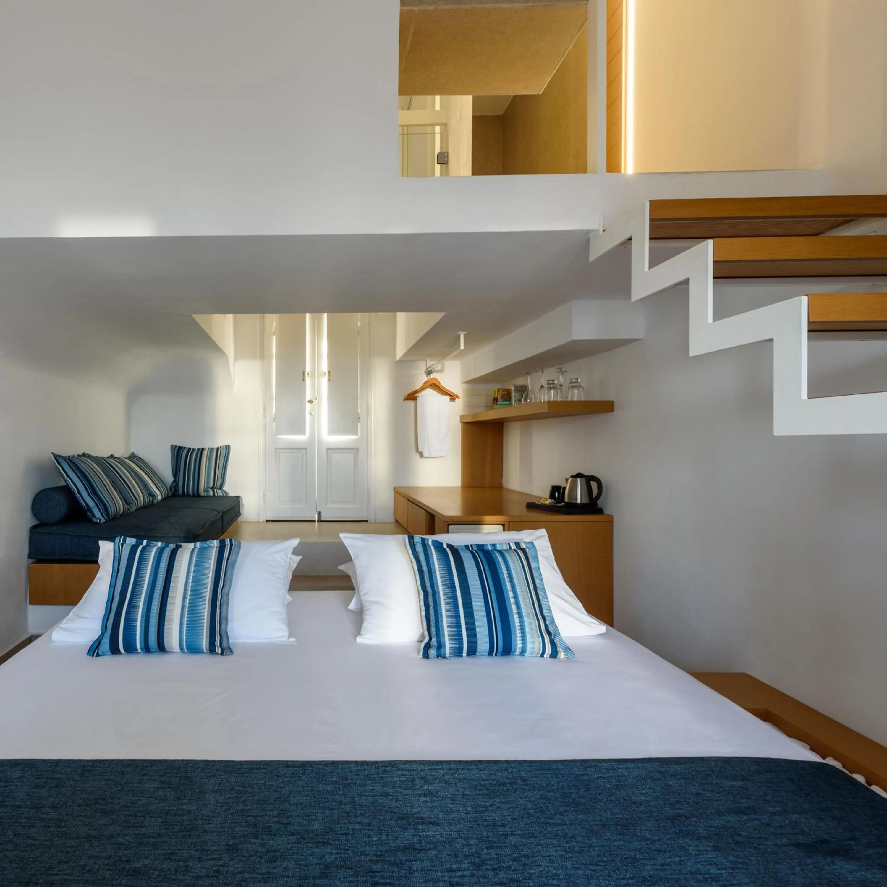 Bed in Muses Cycladic Suites