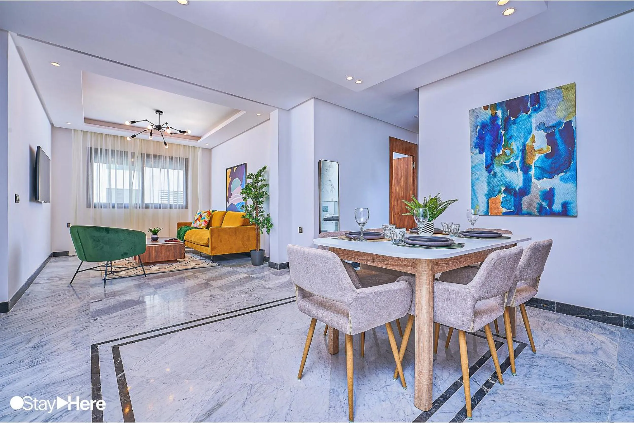 Living room in Stayhere Rabat - Hay Riad - Sophisticated Residence