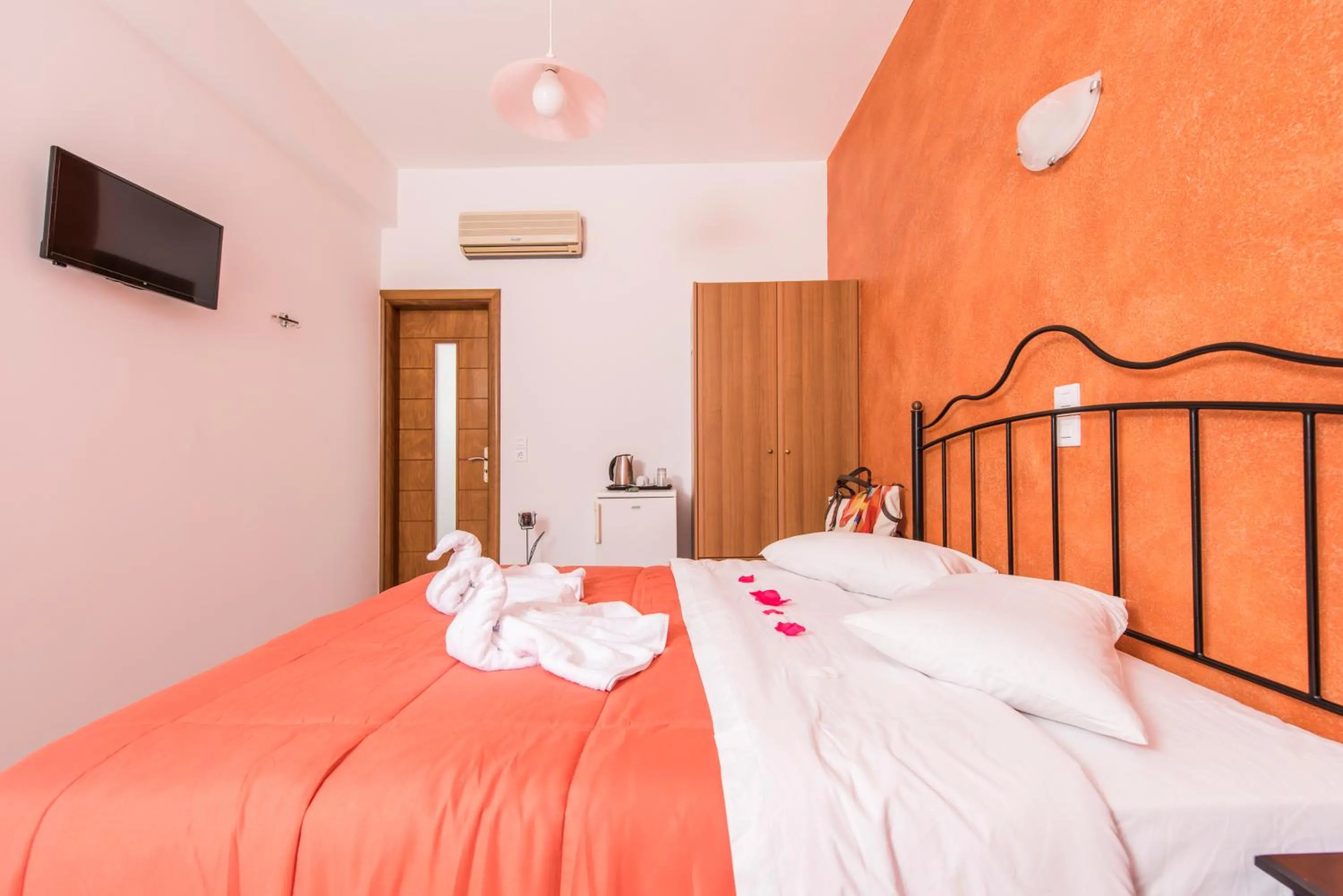 Bedroom, Bed in Villa Voula