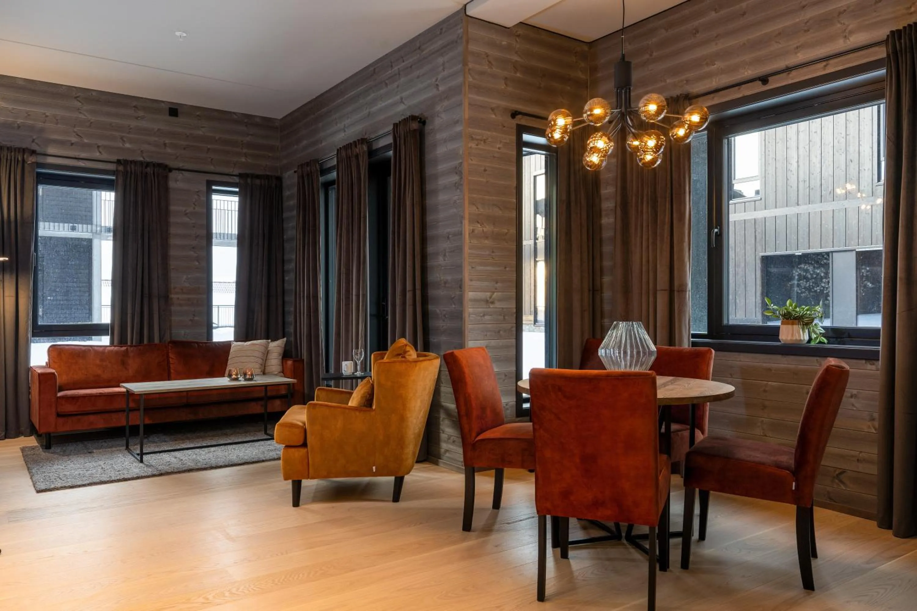 Living room in Riddergaarden Leiligheter