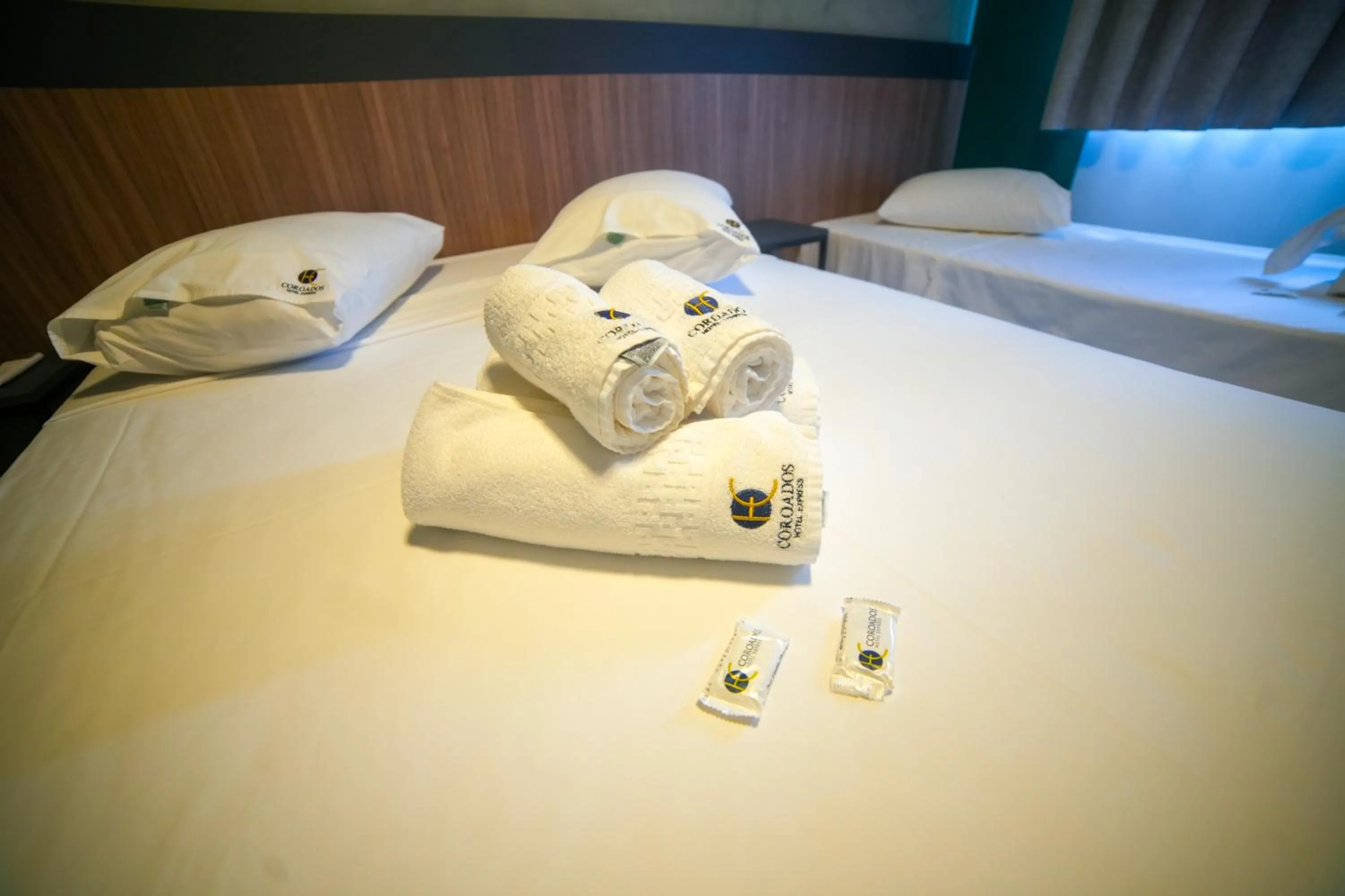 Bed in Hotel Coroados Foz Express