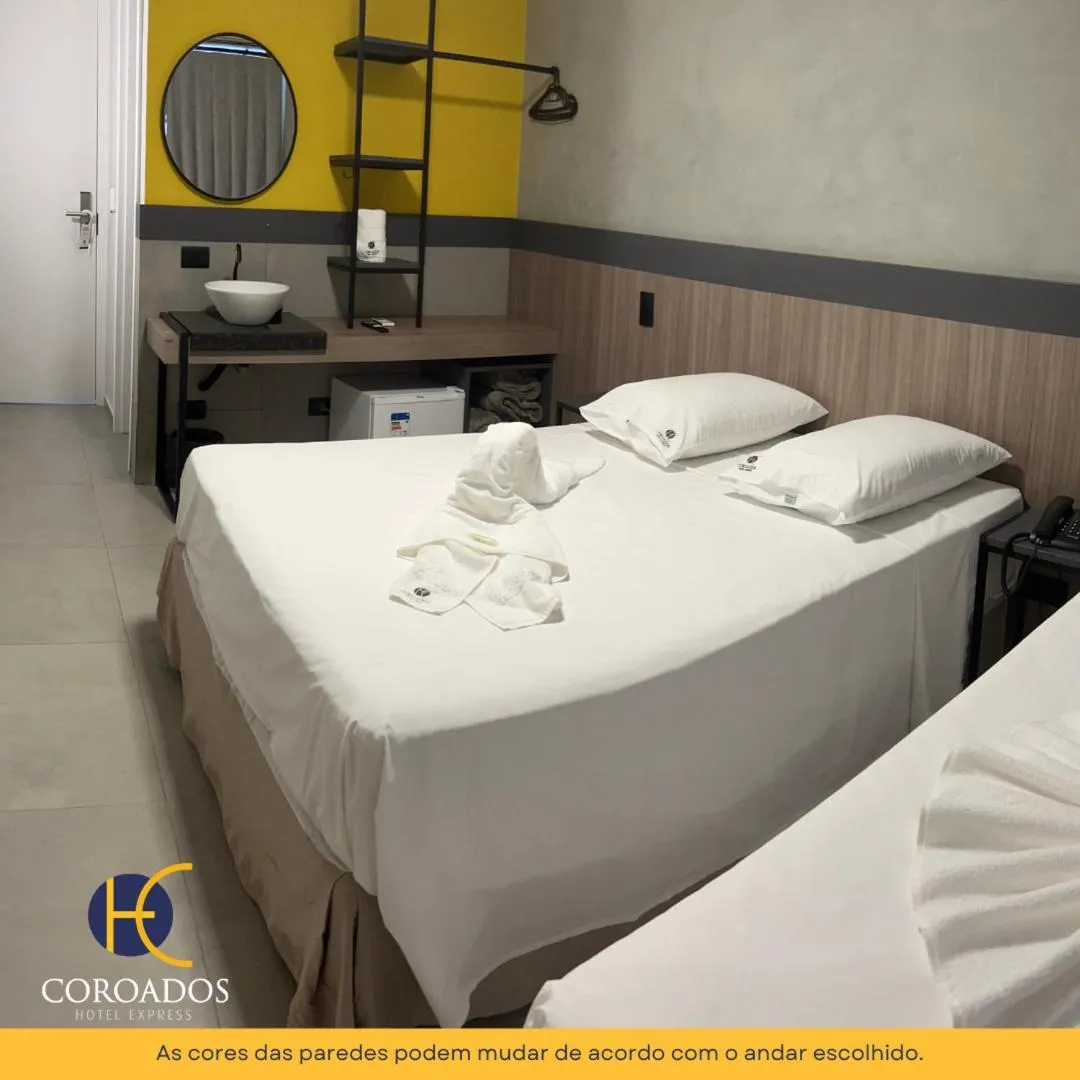 Bed in Hotel Coroados Foz Express