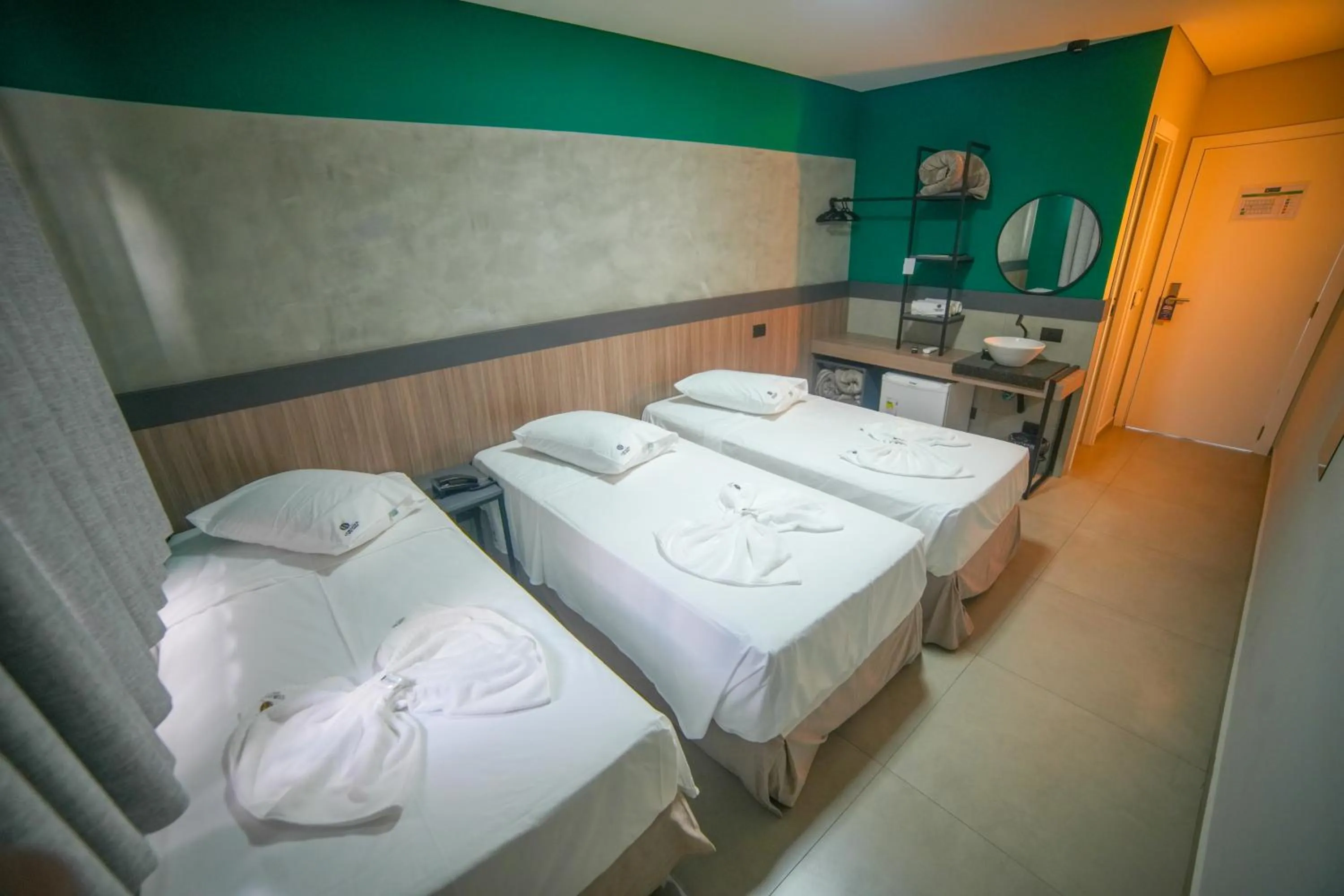 Bed in Hotel Coroados Foz Express