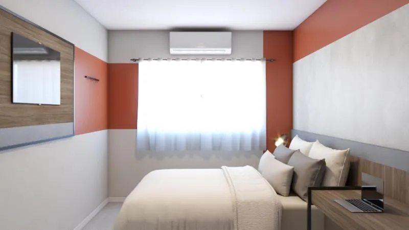 Bed in Hotel Coroados Foz Express