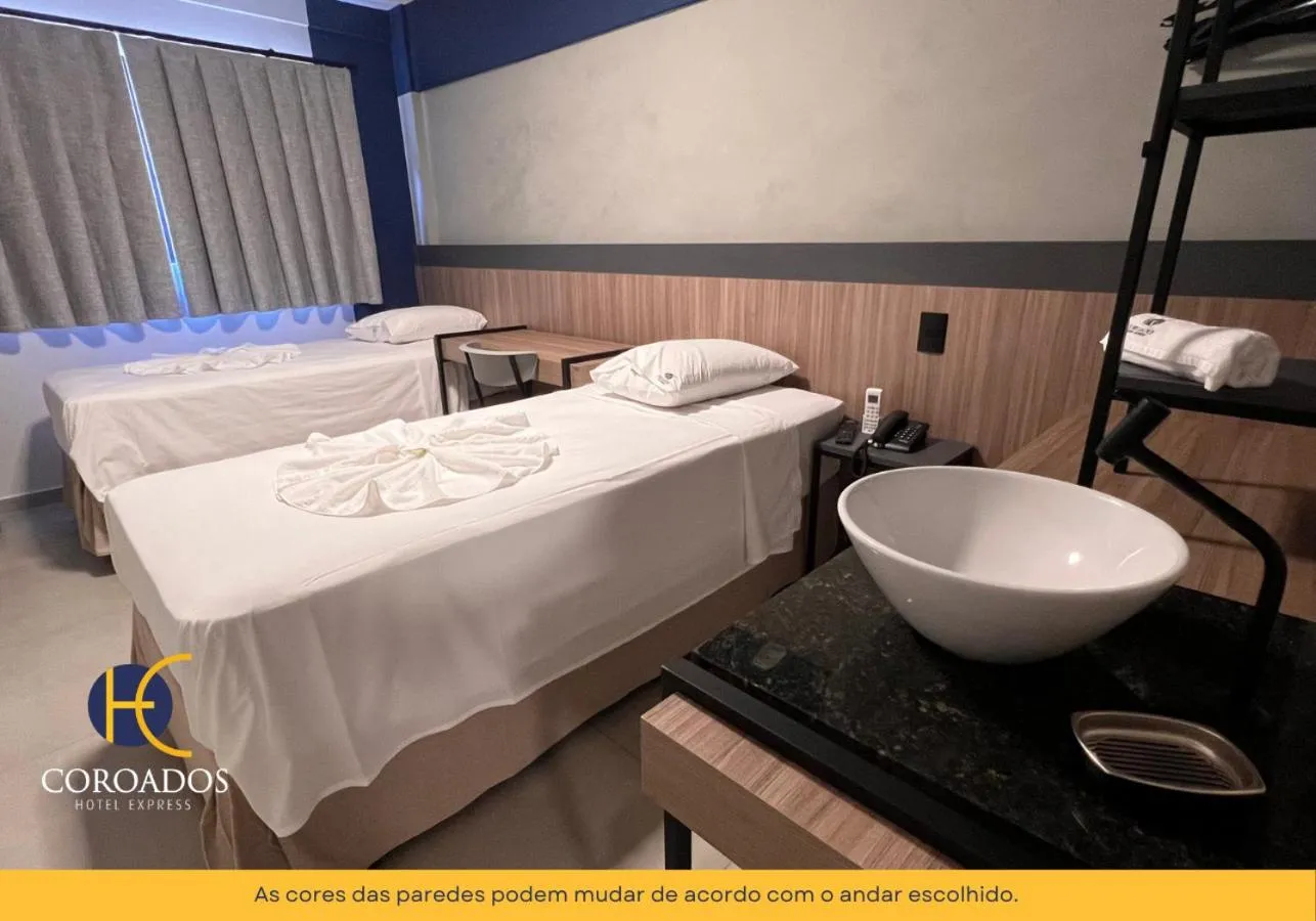 Bed in Hotel Coroados Foz Express