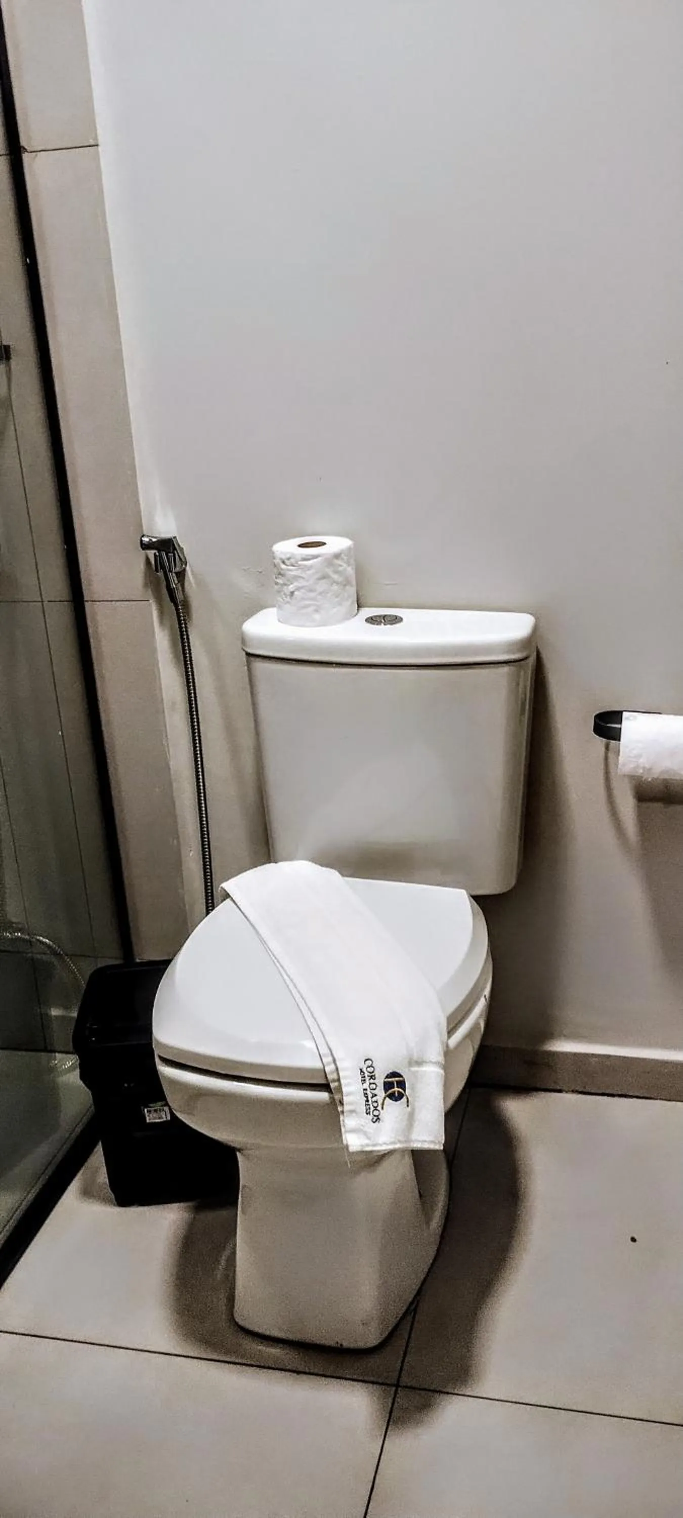 Toilet in Hotel Coroados Foz Express