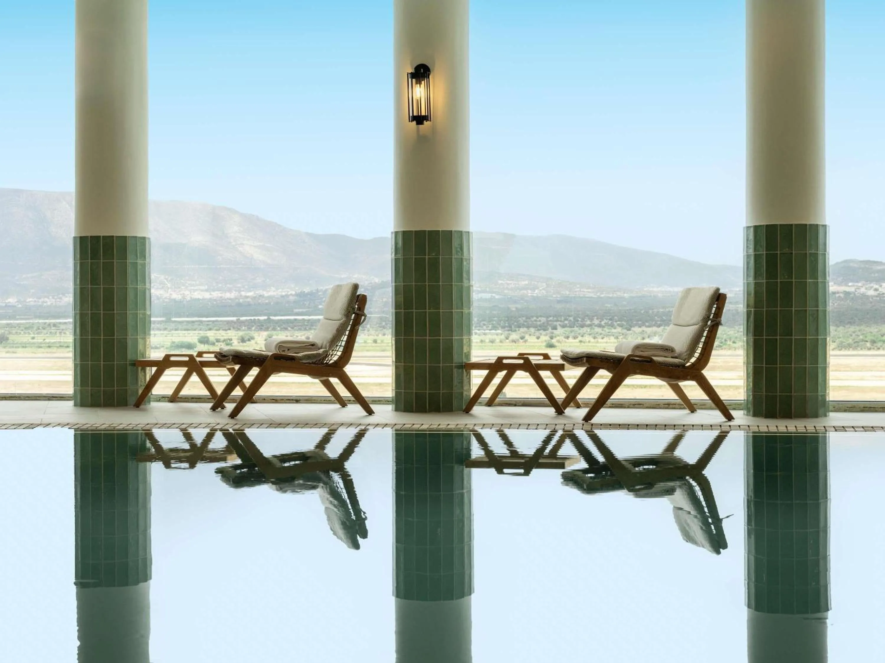 Pool view in Sofitel Athens Airport