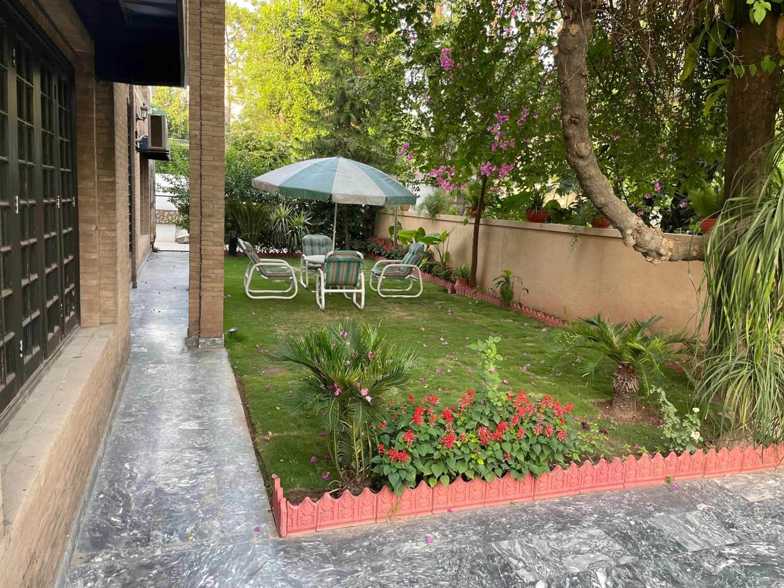 Garden view in Riviera Courtyard Guest House Islamabad