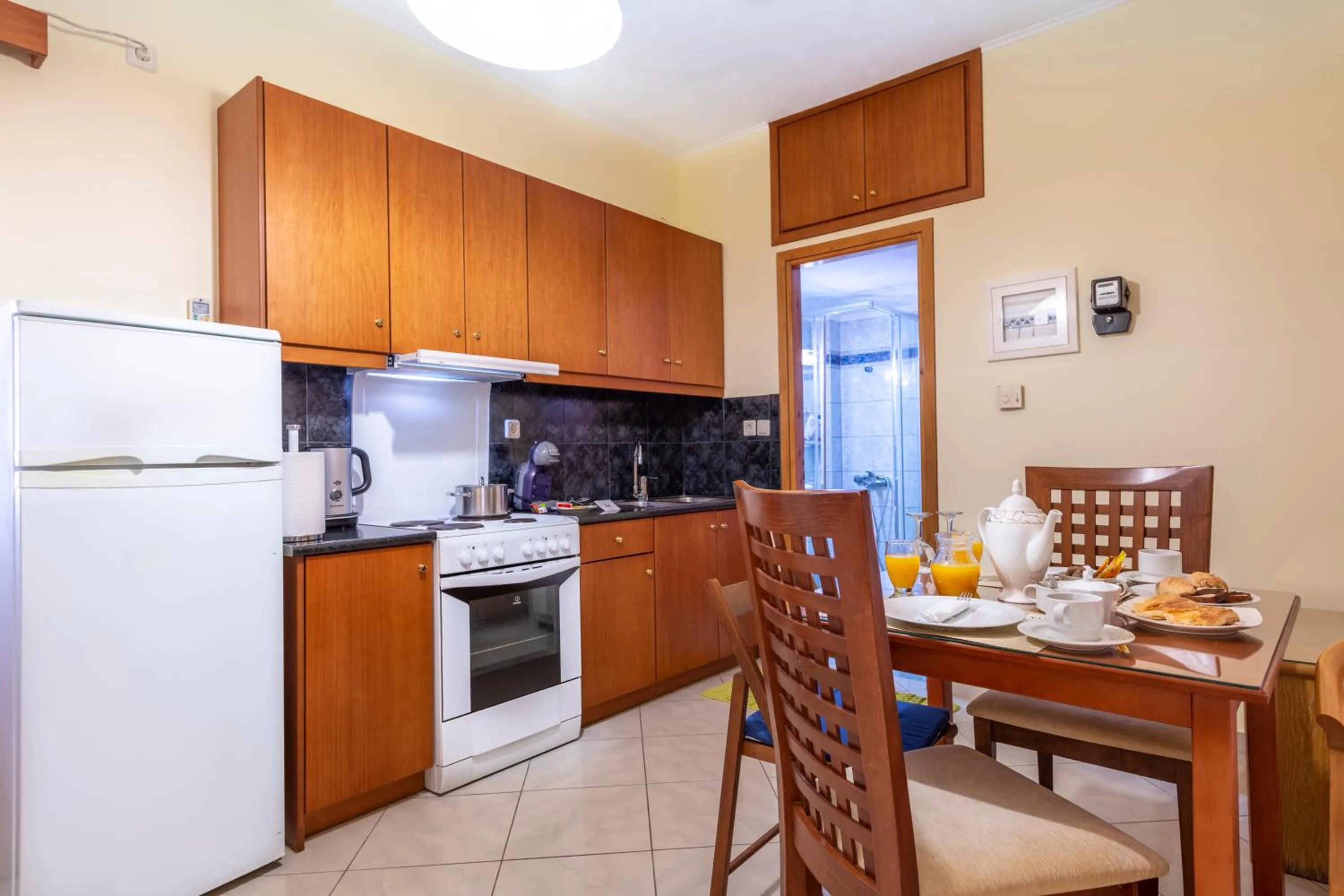 Kitchen or kitchenette in Irida Beach Resort Suites