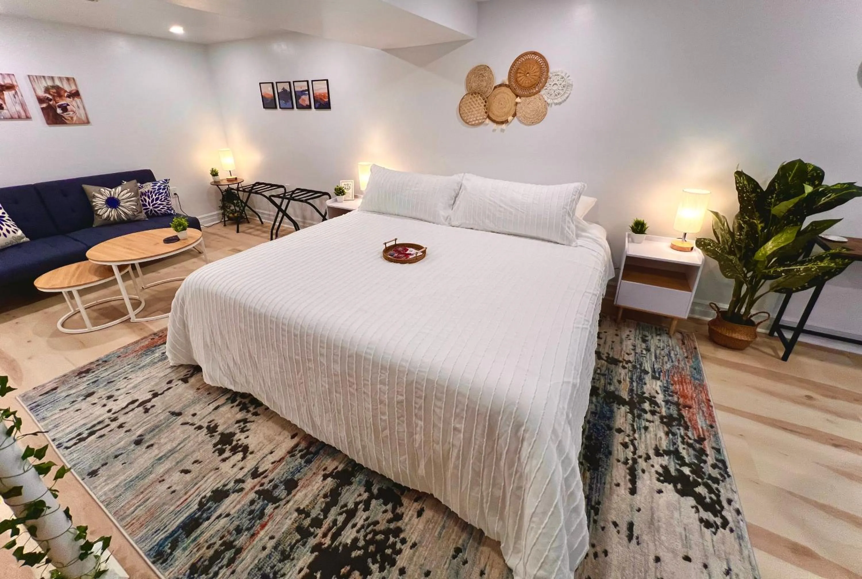 Bed in The Boho Oasis