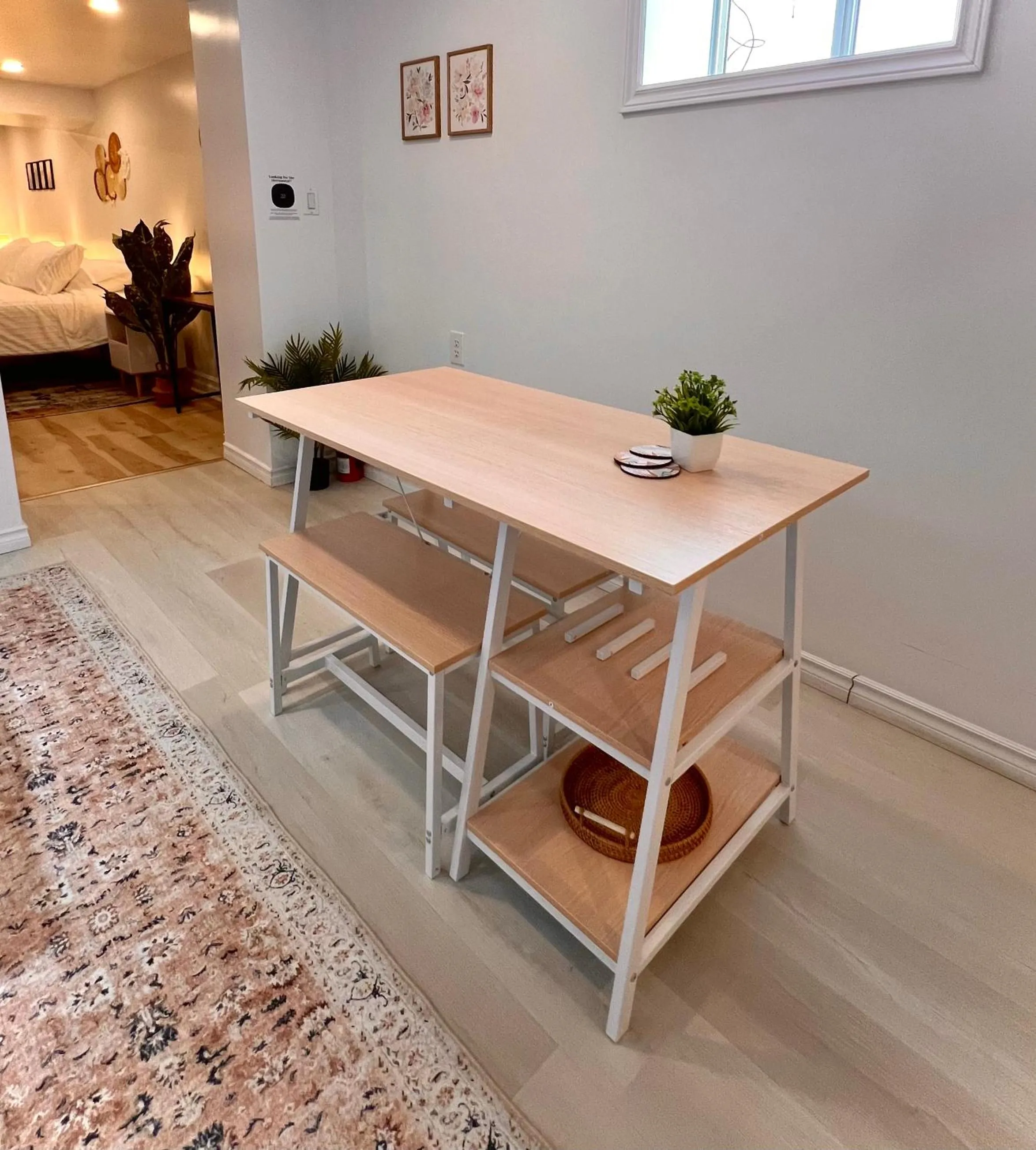 Dining area in The Boho Oasis