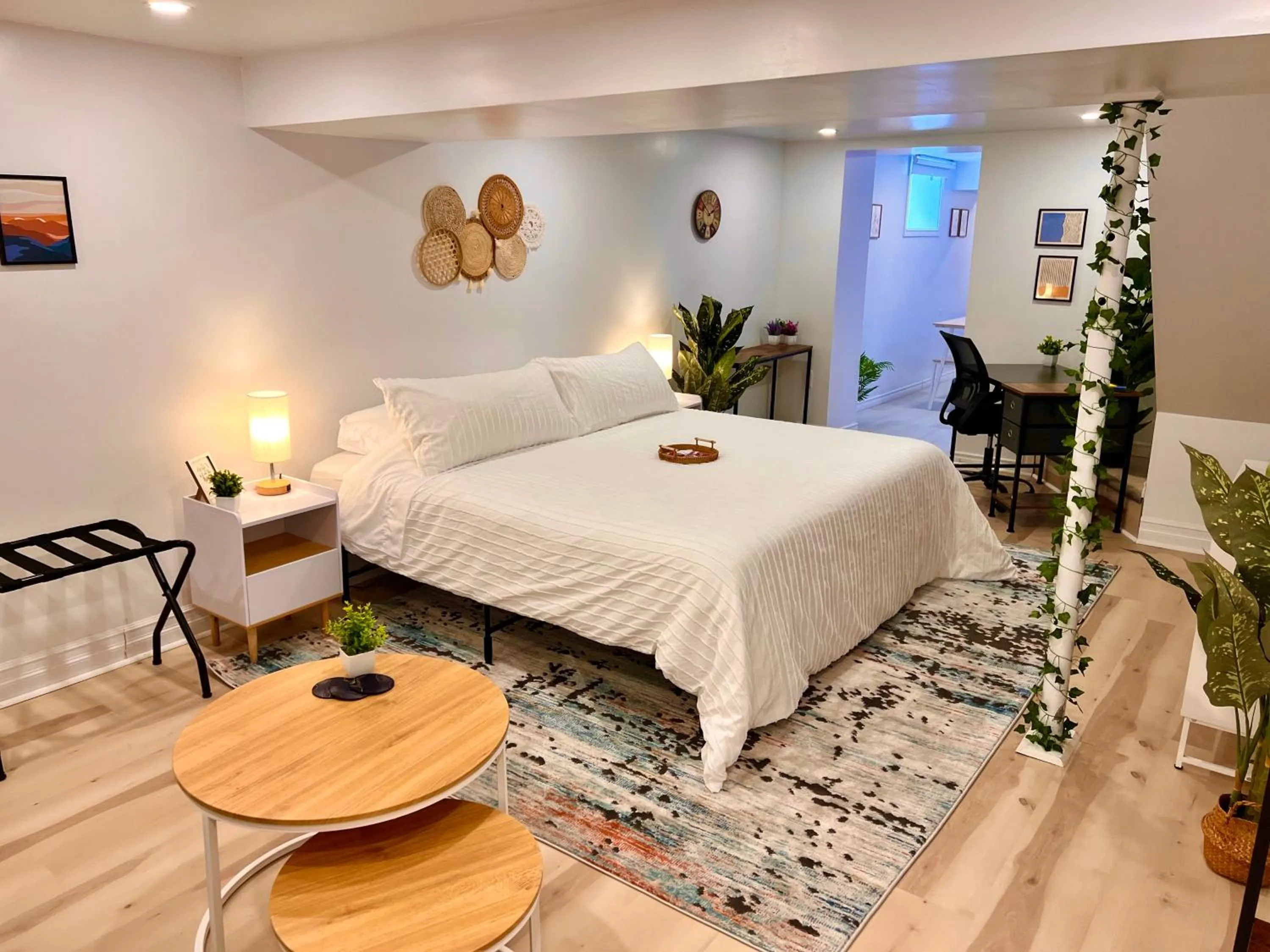 Bed in The Boho Oasis