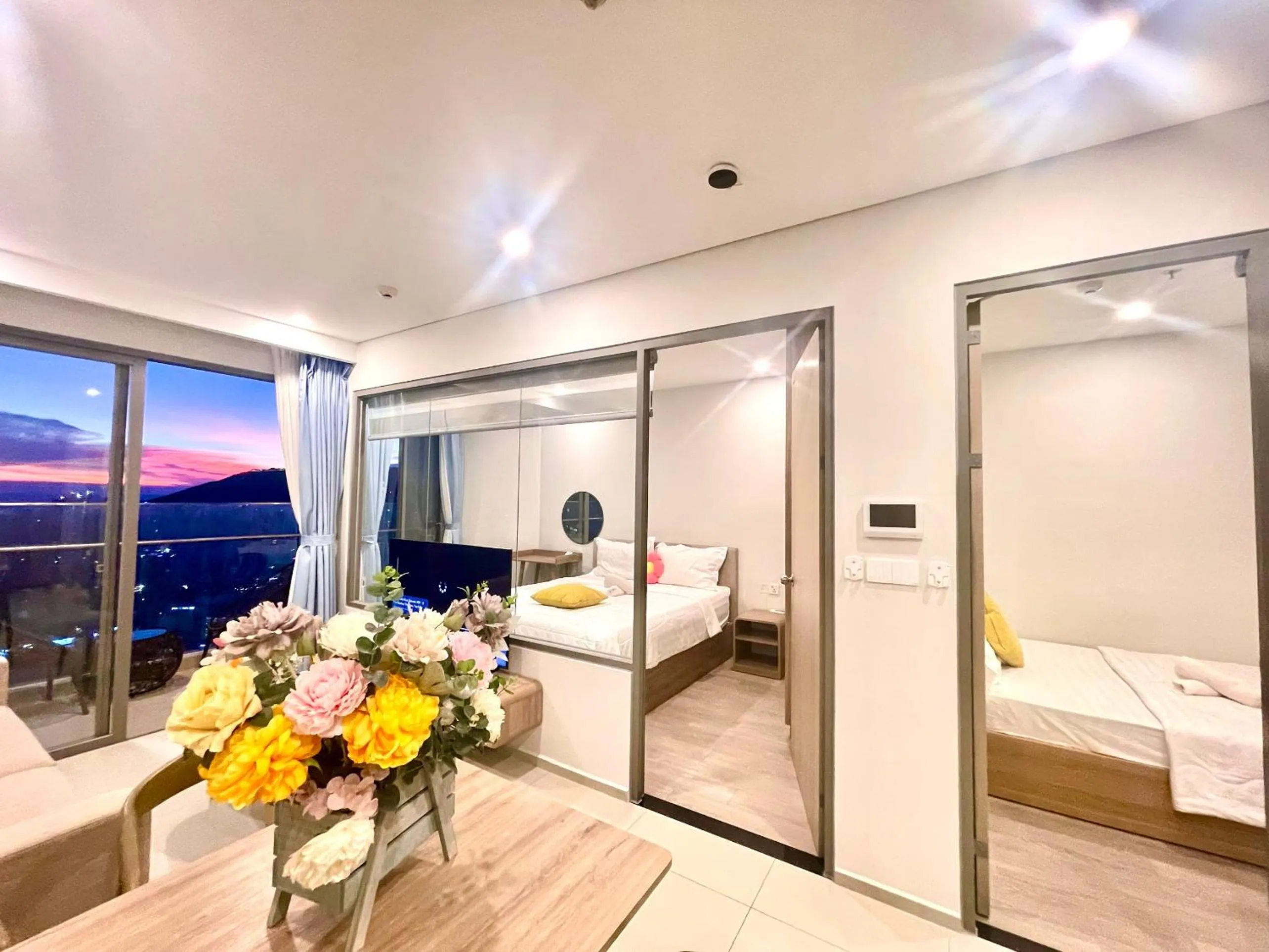 Living room, Bed in The Sóng Apartment Vũng Tàu - Sophia's House