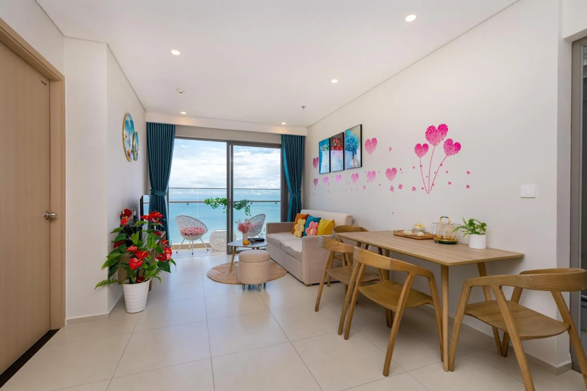 Living room in The Sóng Apartment Vũng Tàu - Sophia's House