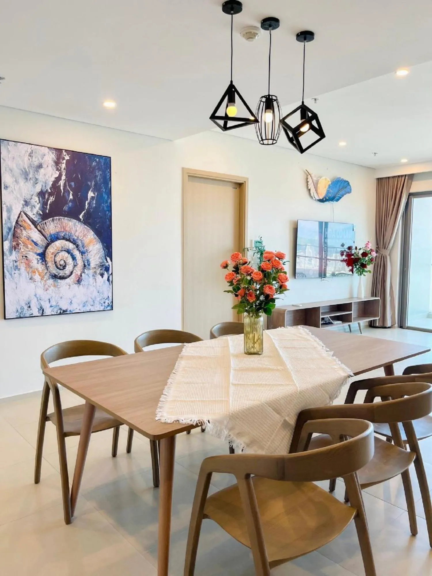 Living room in The Sóng Apartment Vũng Tàu - Sophia's House