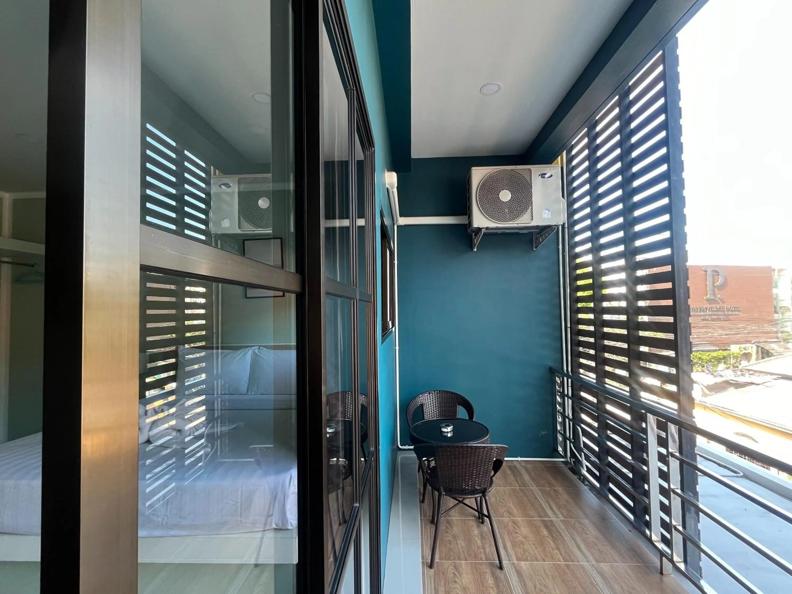 Balcony/Terrace, Bed in J & Ariya Hotel Near Samui Airport and Koh Phangan Pier