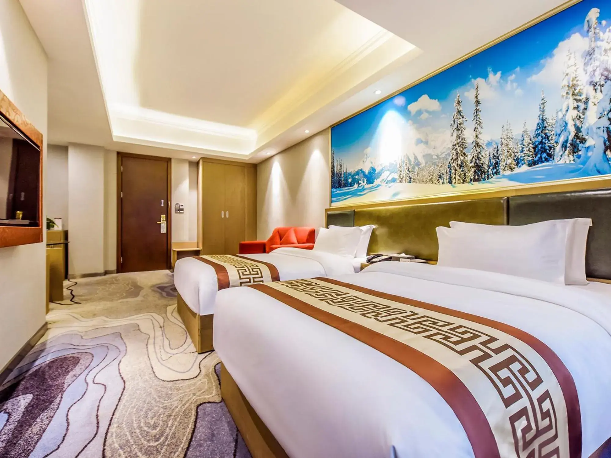 Elegant Twin Room in Guangzhou Huihe Hotel Elegant Twin Room in Guangzhou Huihe Hotel