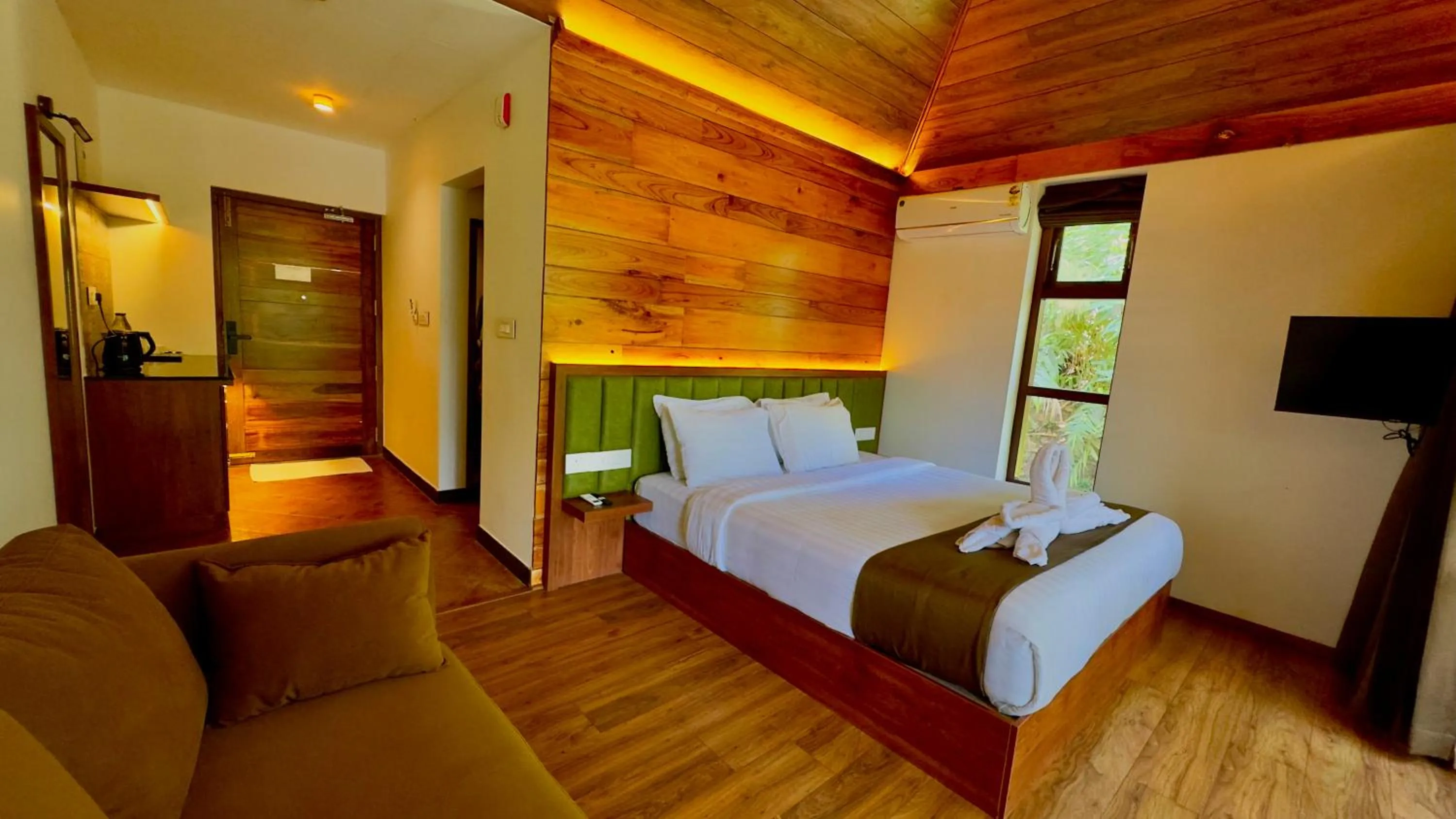 Bed in Chembarathi Wayanad Boutique Resort