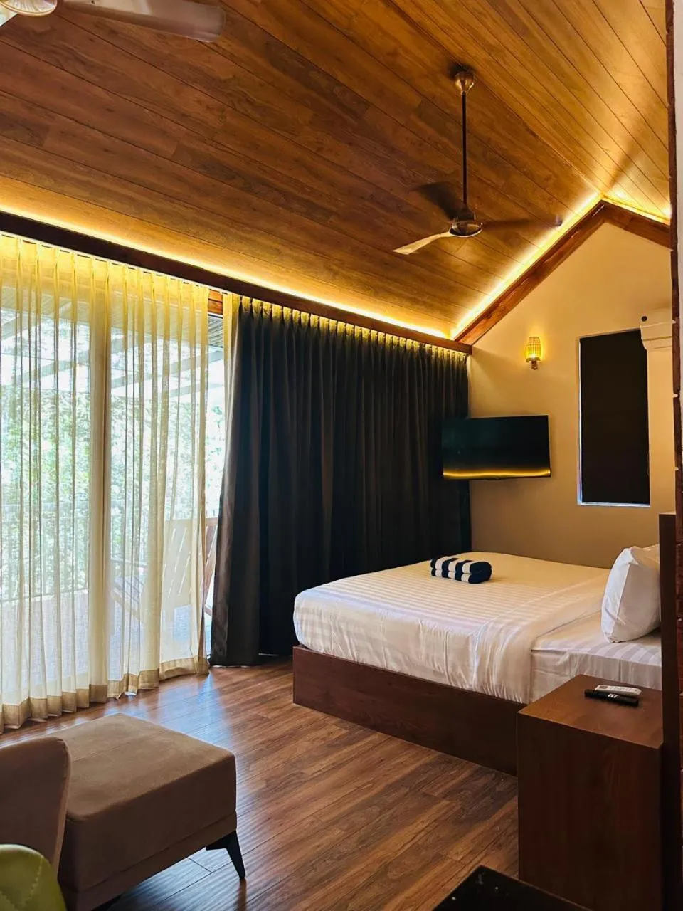 Bed in Chembarathi Wayanad Boutique Resort