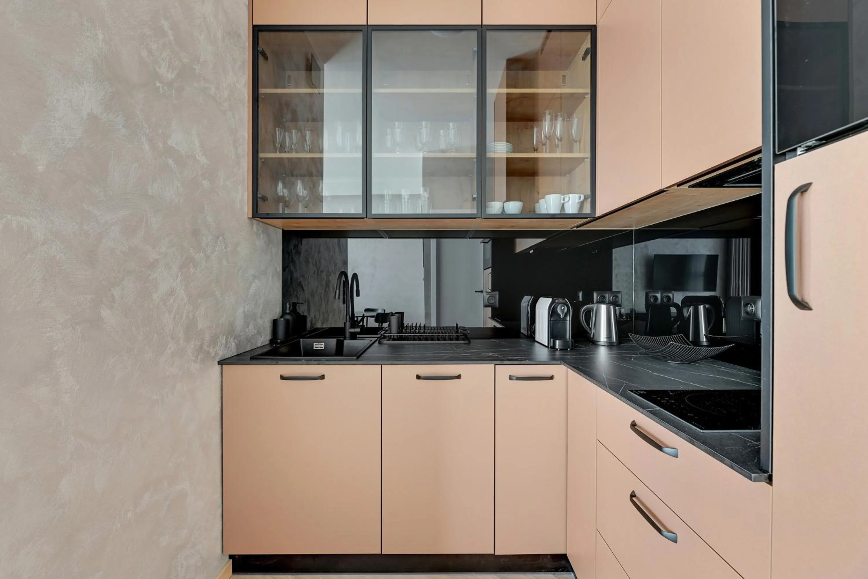 Kitchen or kitchenette in GRANO HOTEL Solmarina