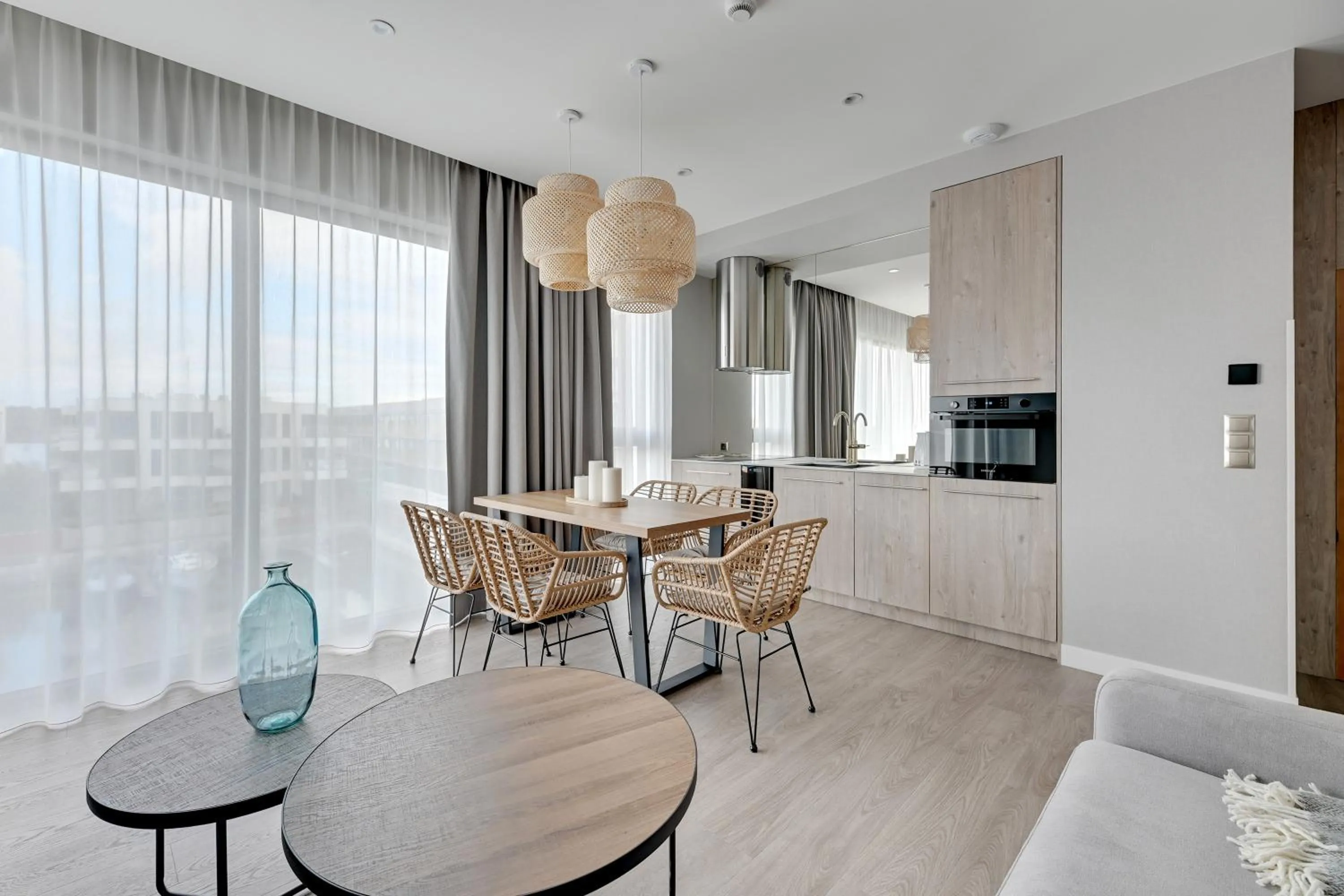 Kitchen or kitchenette in GRANO HOTEL Solmarina