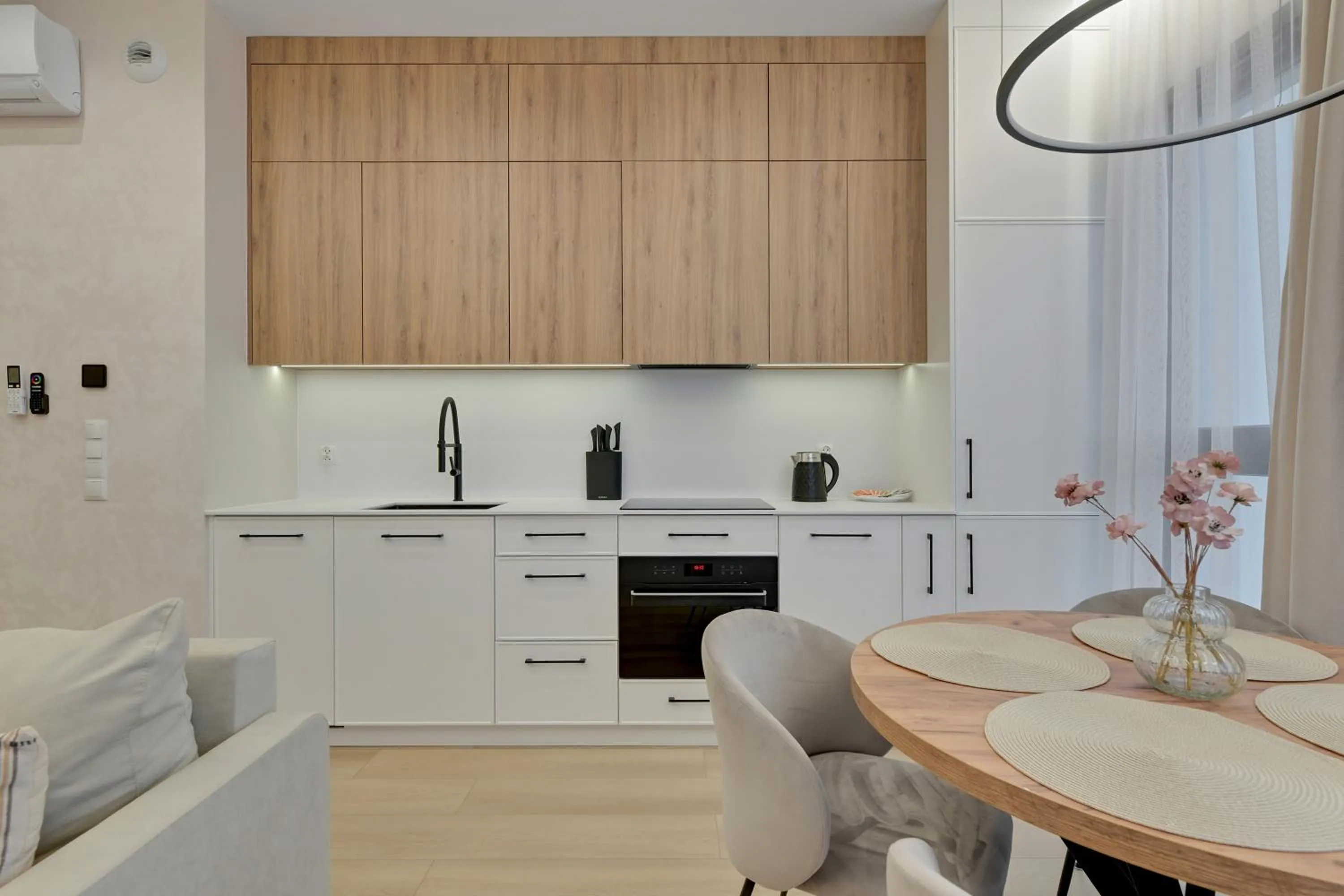 Kitchen or kitchenette in GRANO HOTEL Solmarina