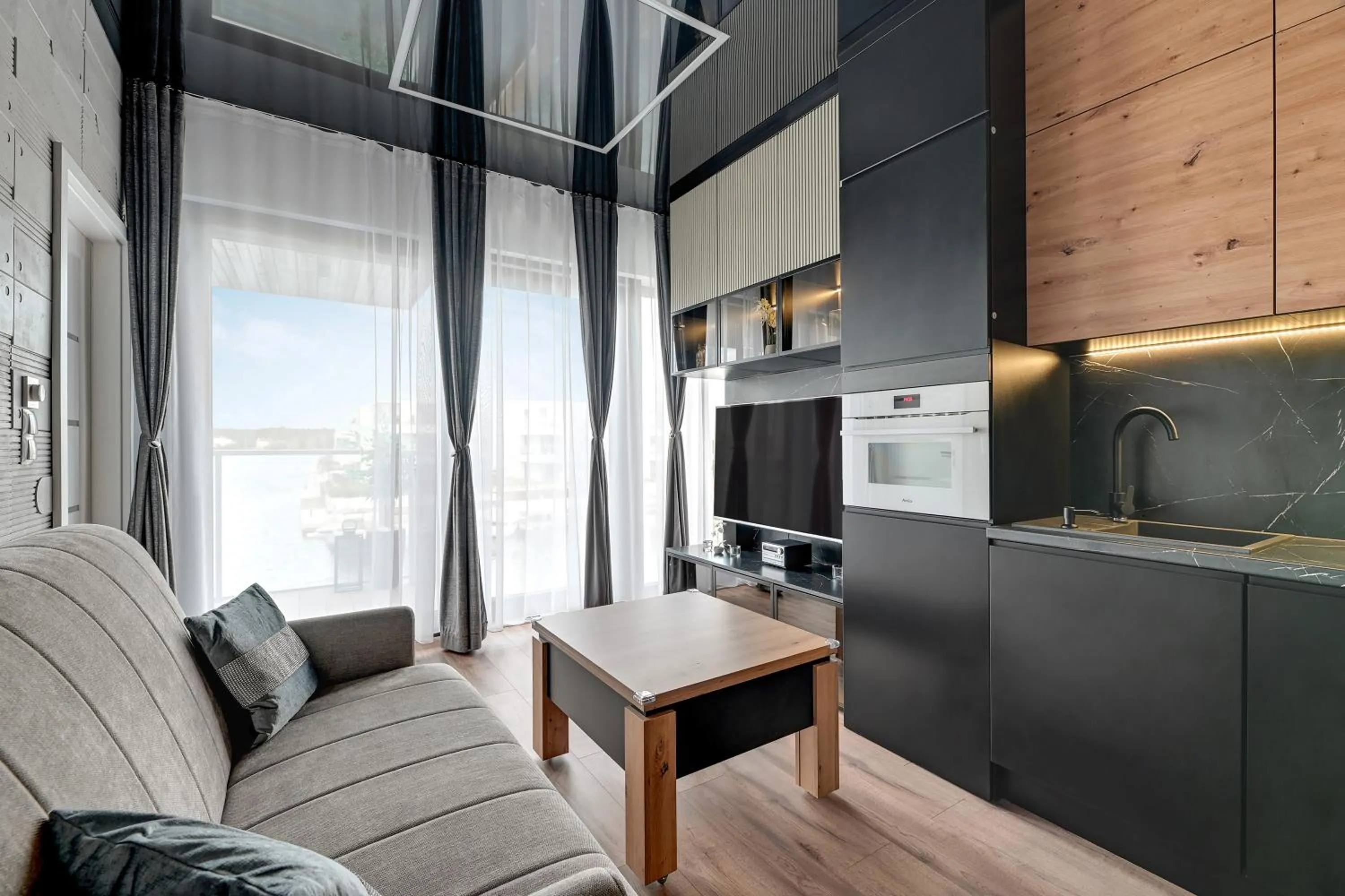 Kitchen or kitchenette in GRANO HOTEL Solmarina