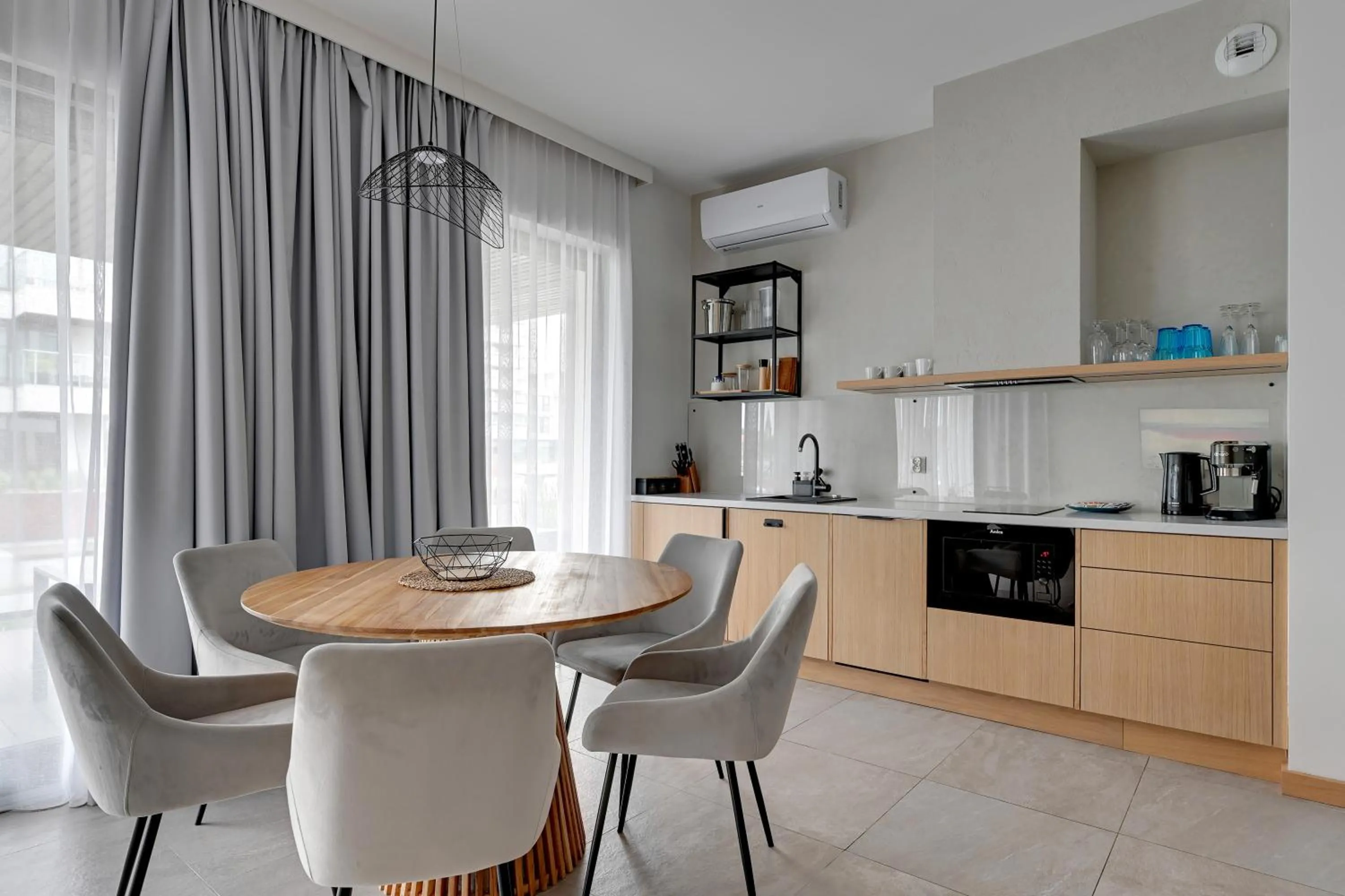 Kitchen or kitchenette in GRANO HOTEL Solmarina