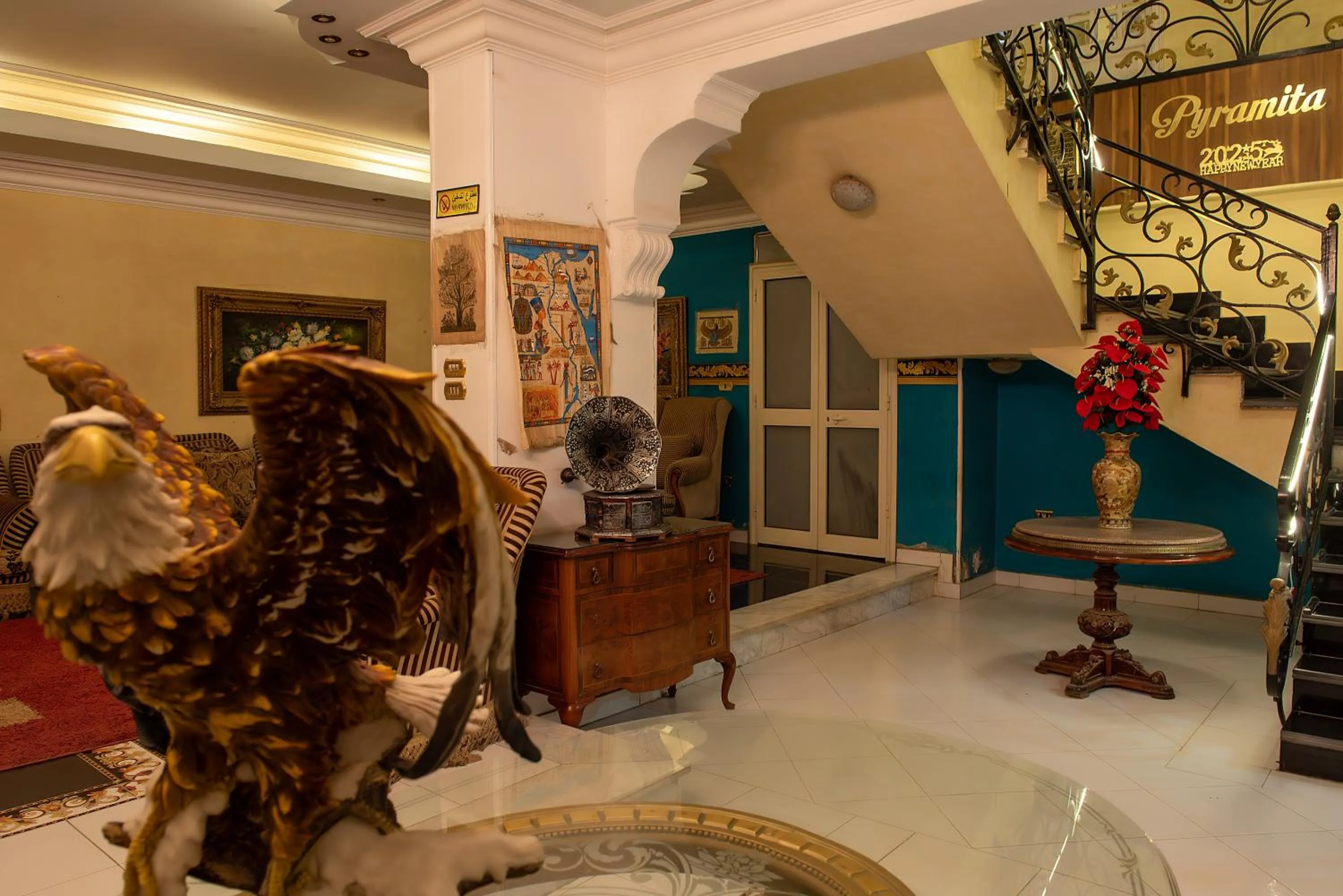 Seating area in Pyramita Hotel