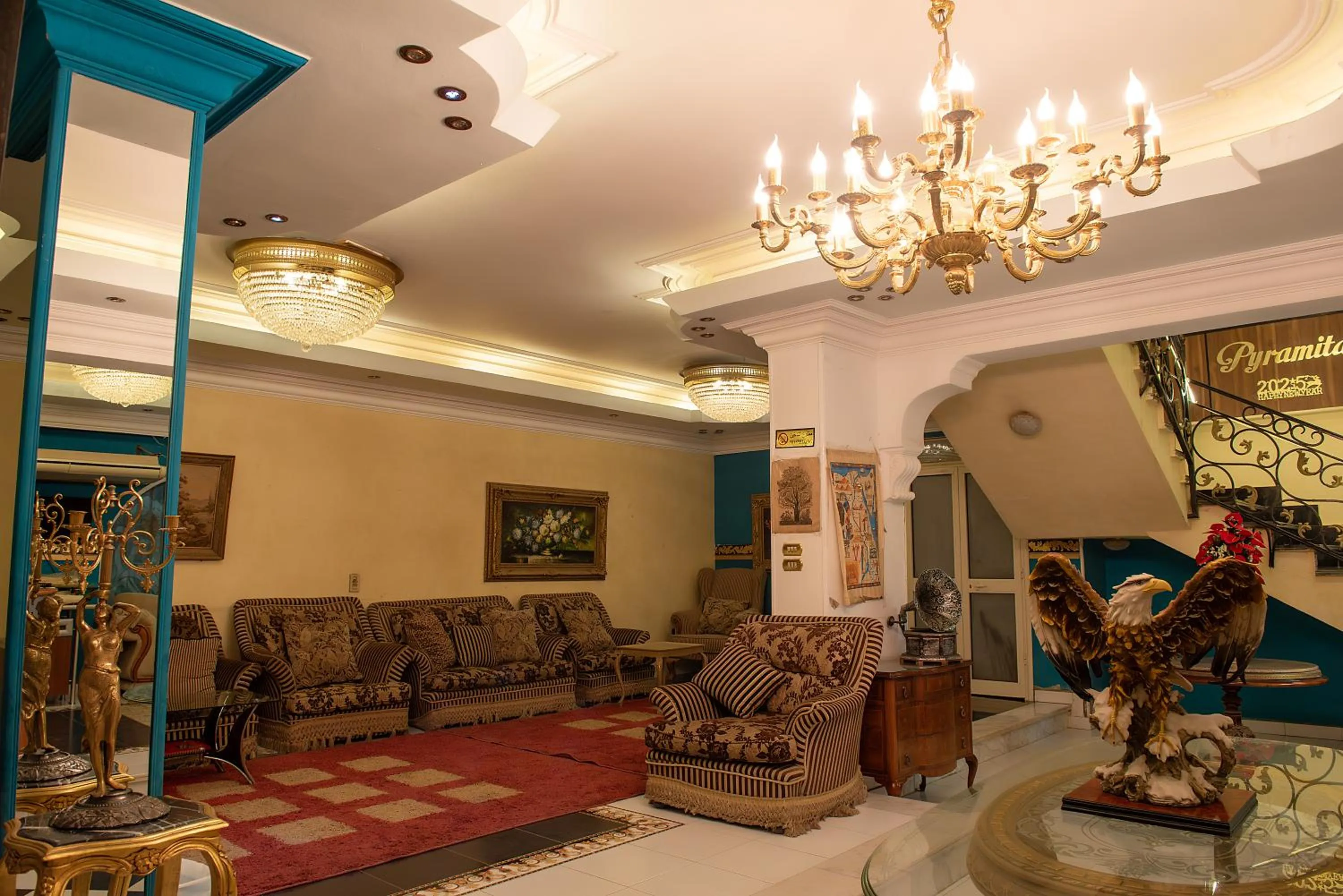 Seating area in Pyramita Hotel