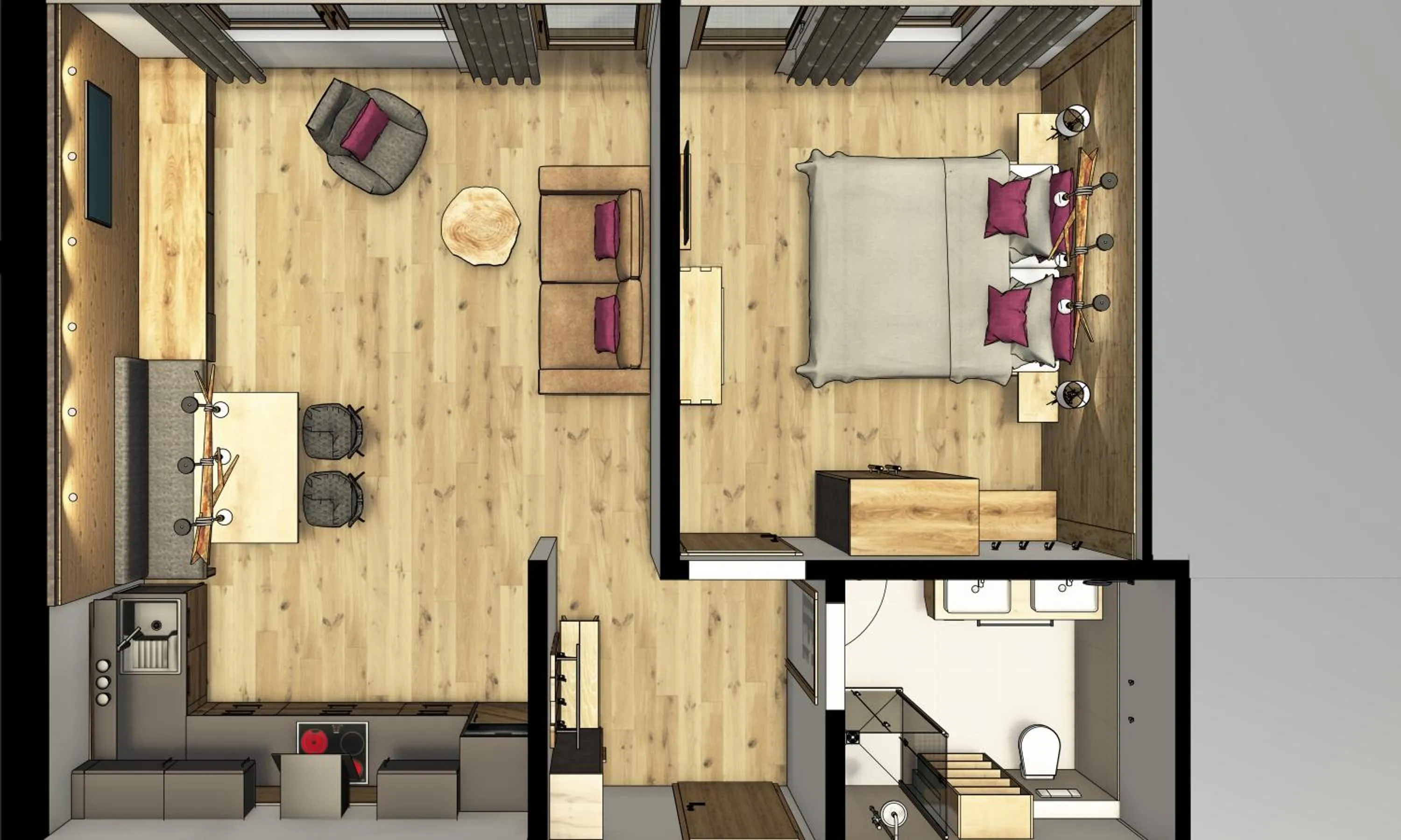 Floor plan in Maximilian Appartements
