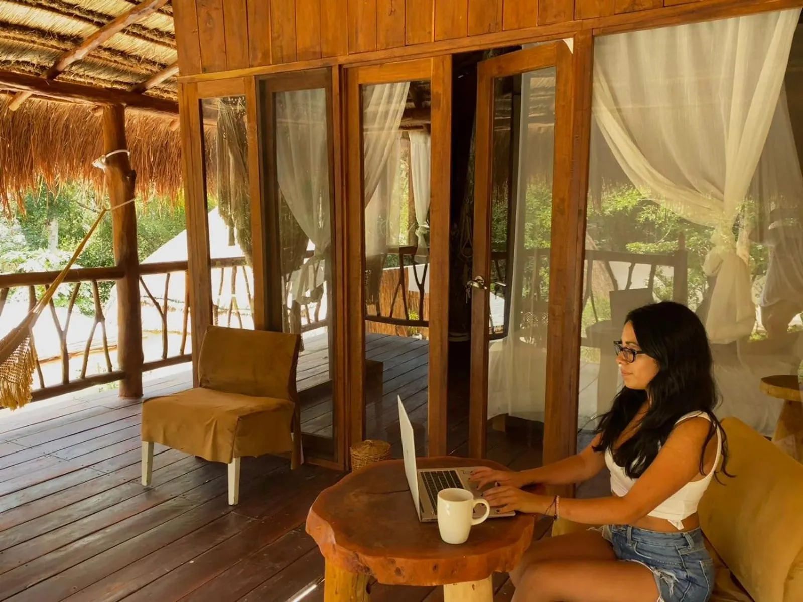 Balcony/Terrace in Lodge Tzunum Jade