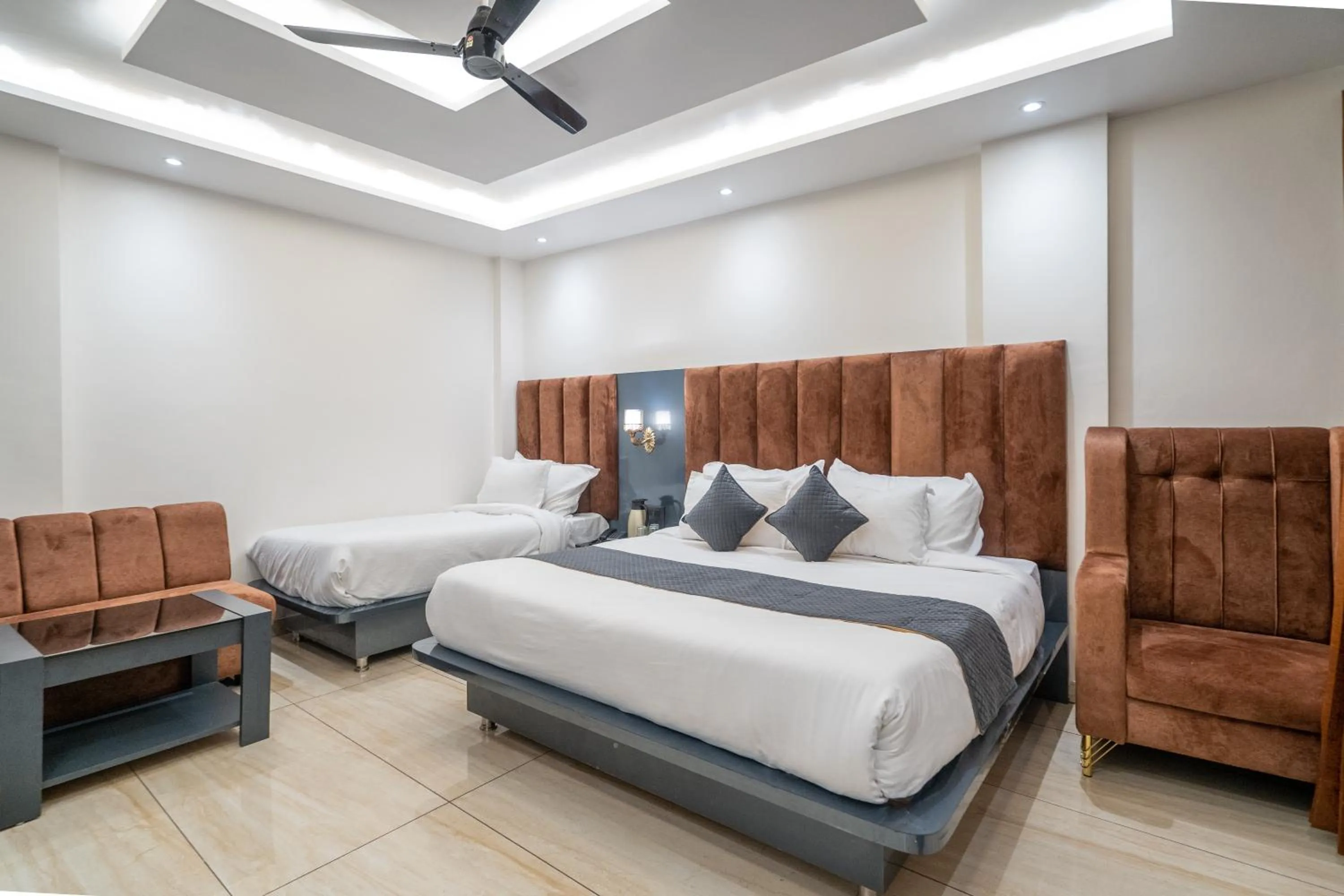 Bed in Hotel The Vaishvik