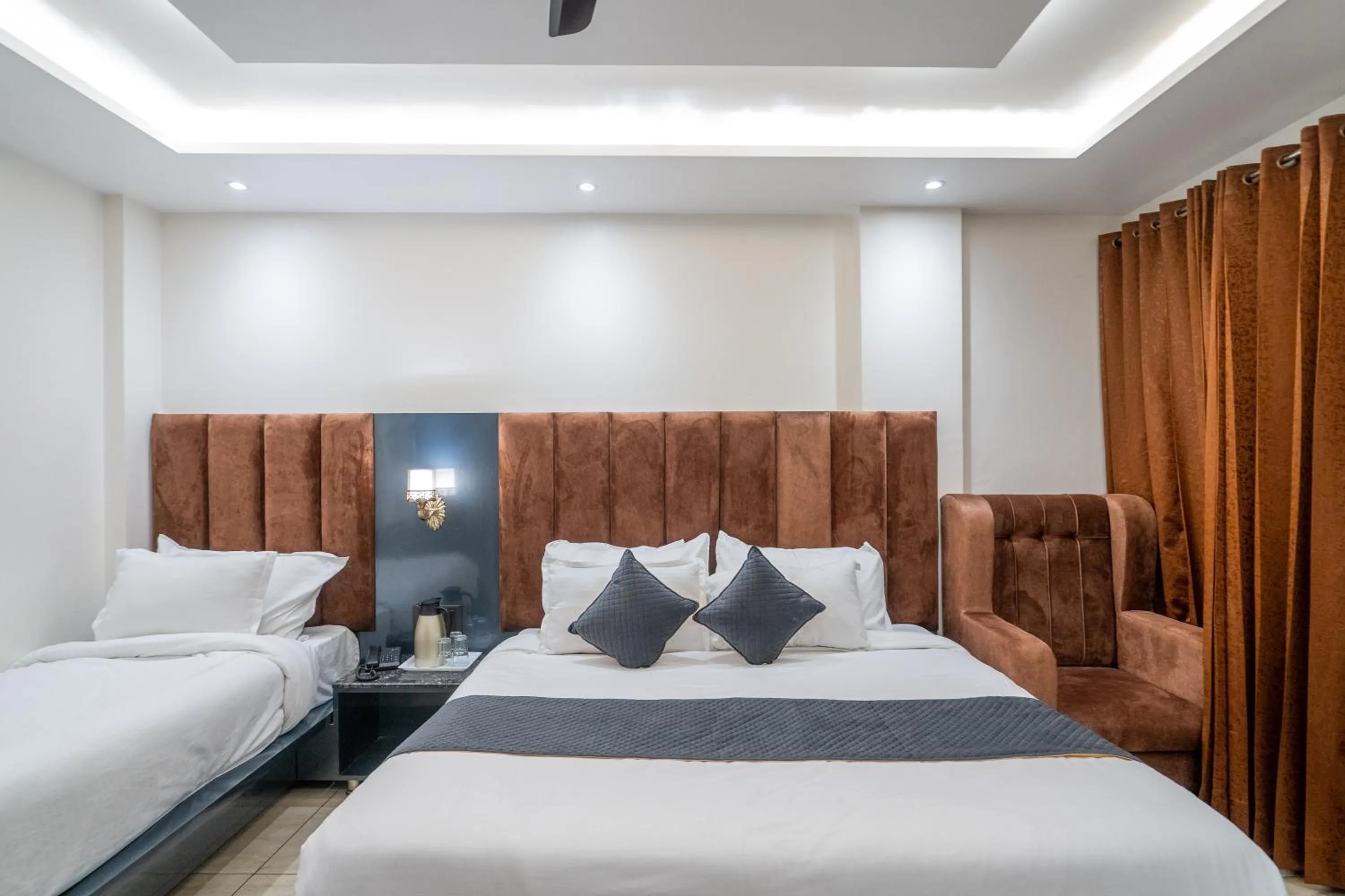 Bed in Hotel The Vaishvik